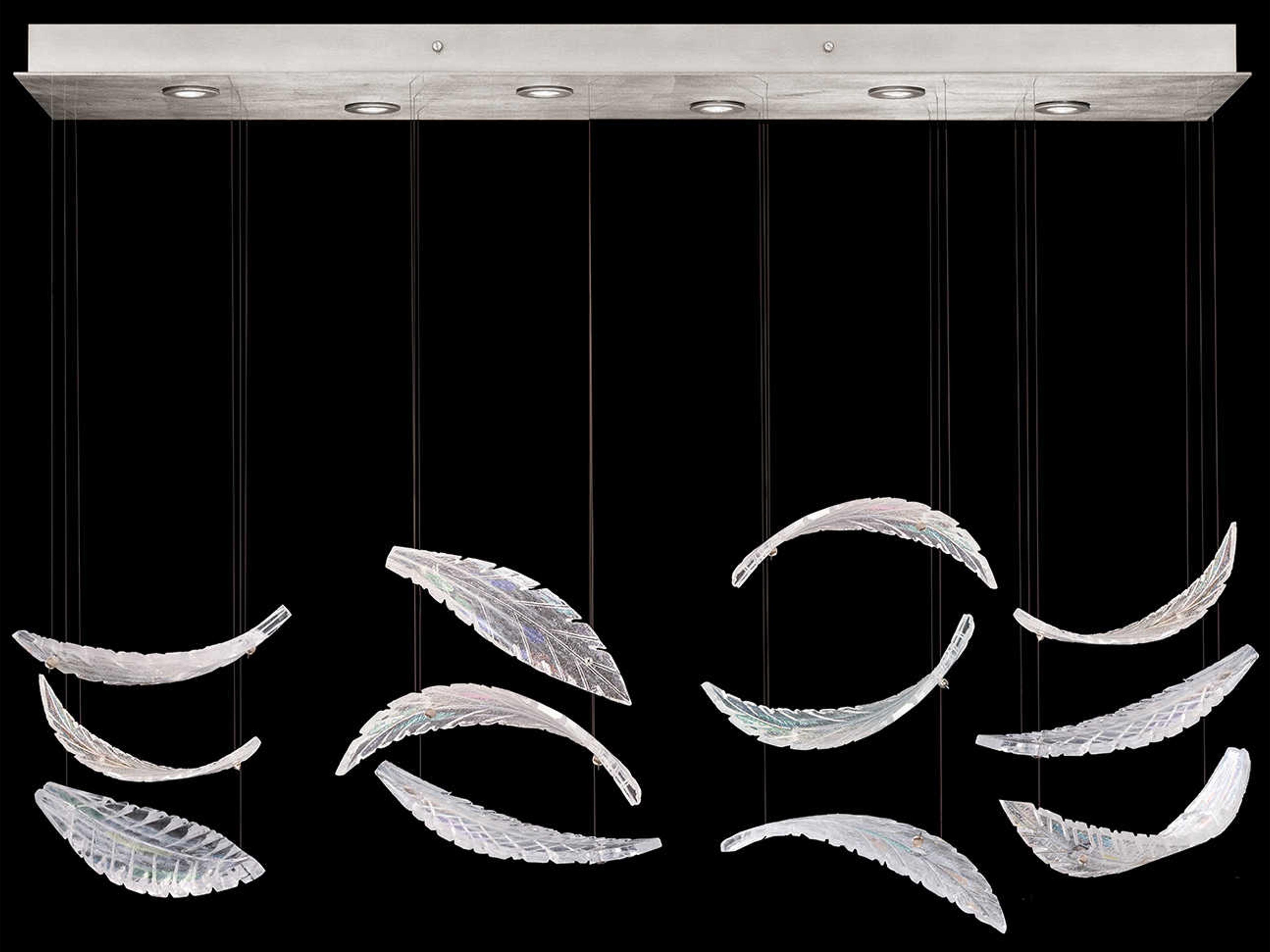 Elevate Rectangular Pendant Light Artistic Hand-Blown Glass