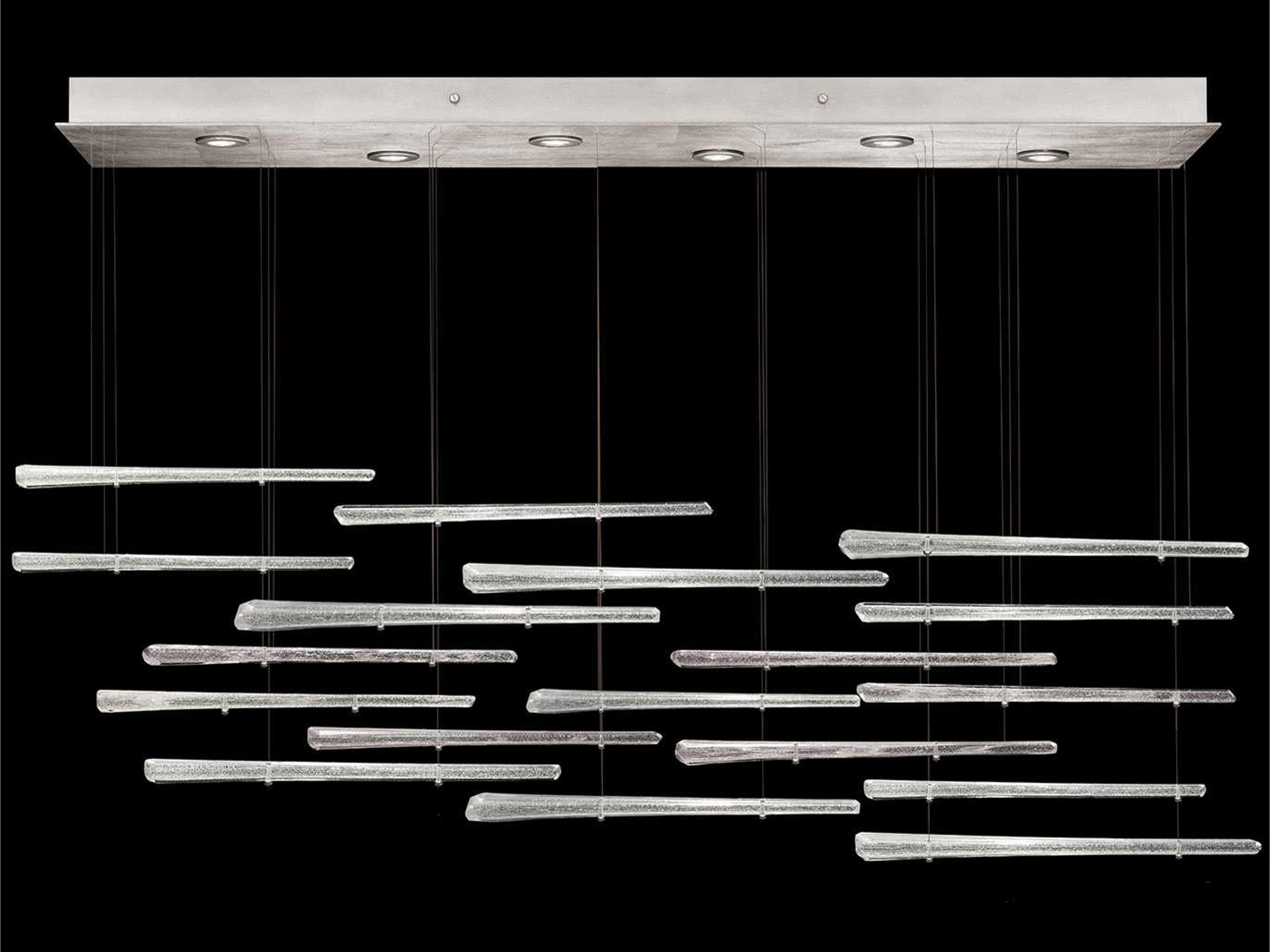 Elevate Spire Linear Pendant Rectangular Crystal