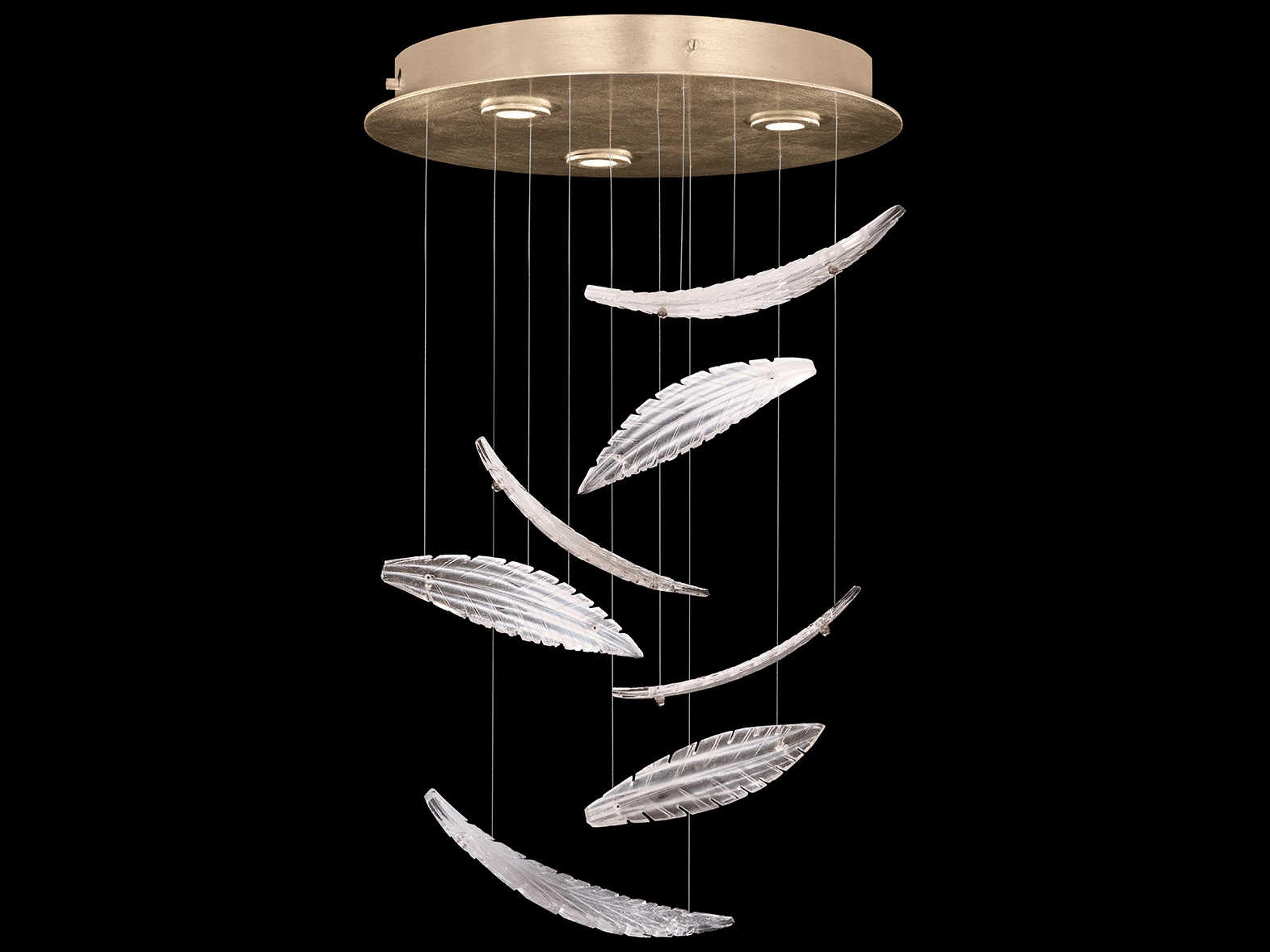 Elevate Pendant Light in Soft Gold Leaf