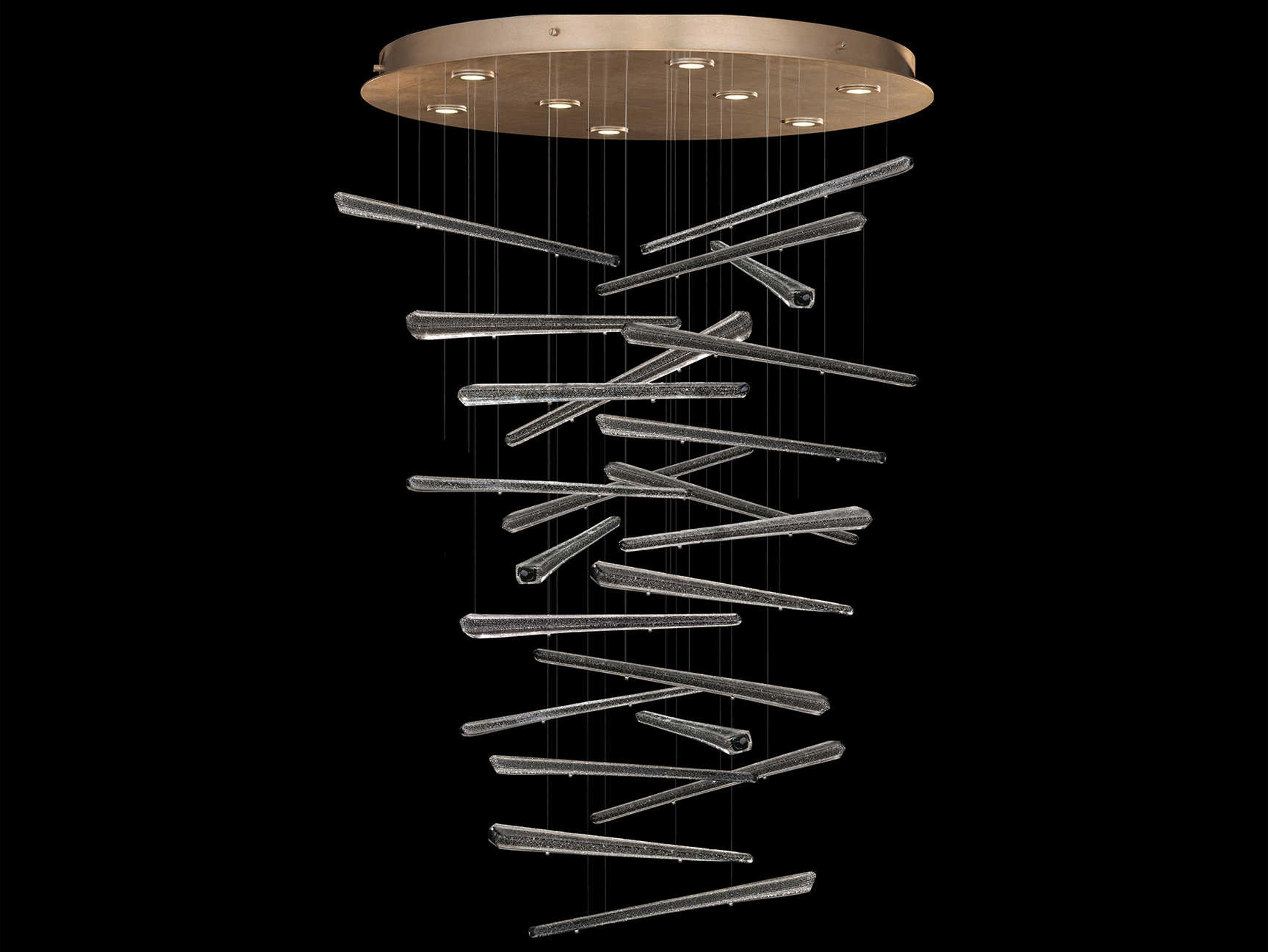 Elevate Round Pendant Light Gold Leaf