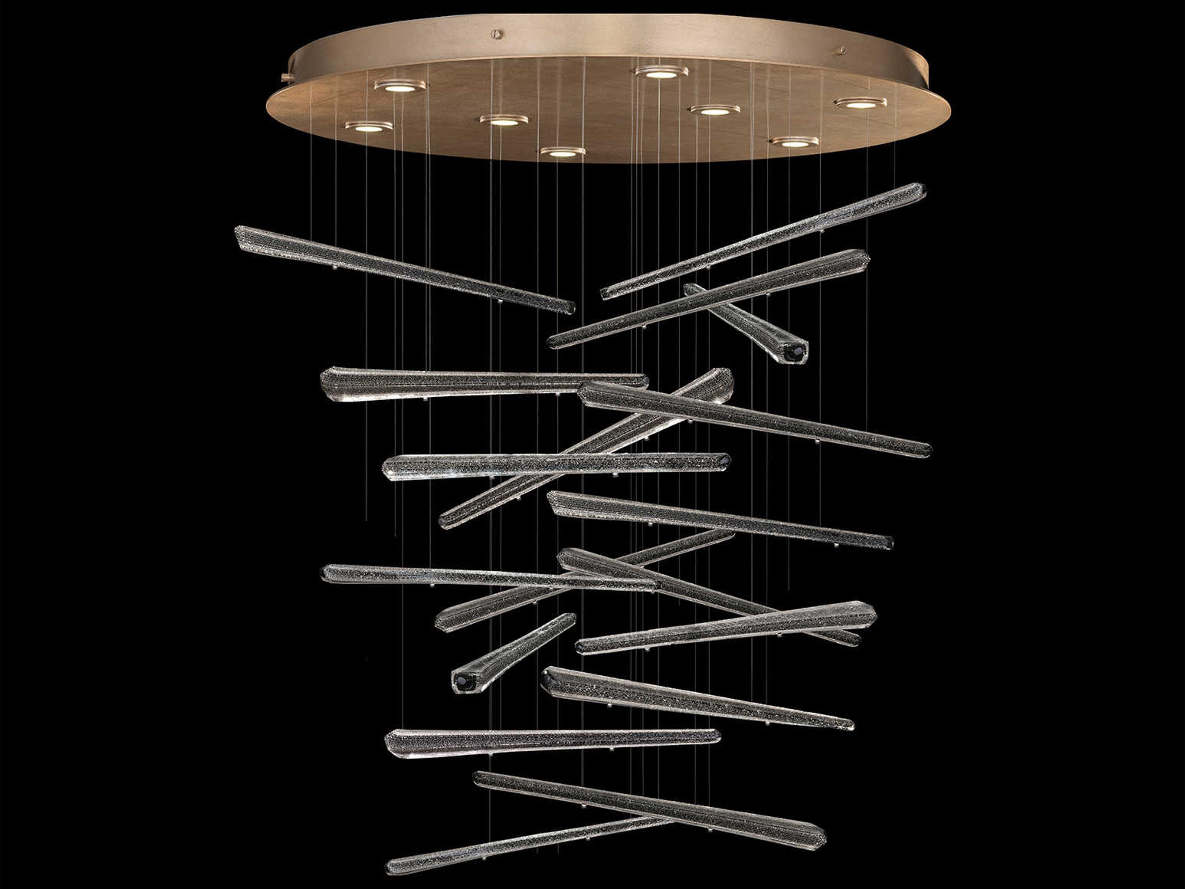 Elevate Round Pendant Light Gold Leaf