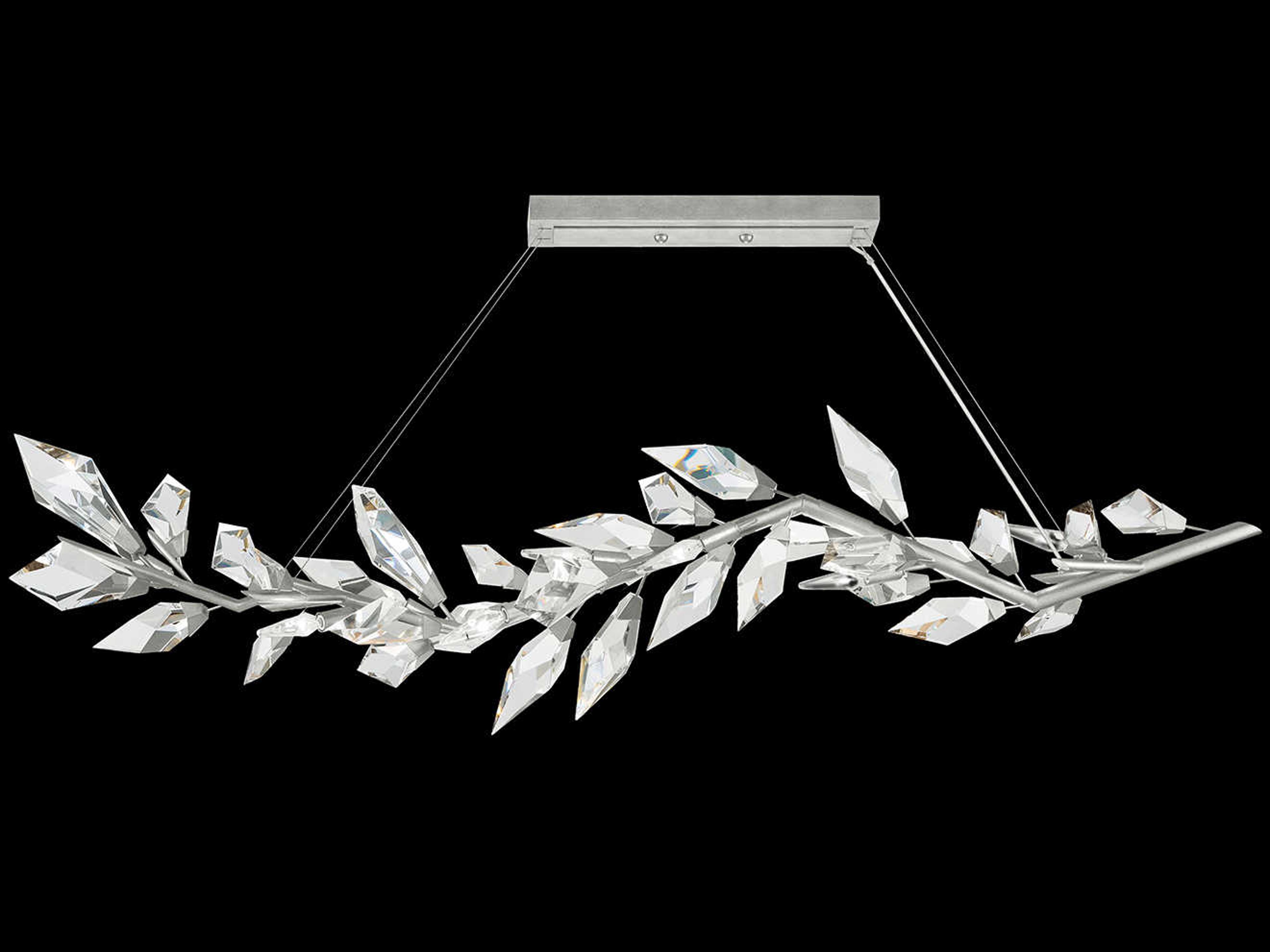 Foret Linear Pendant in Silver Leaf