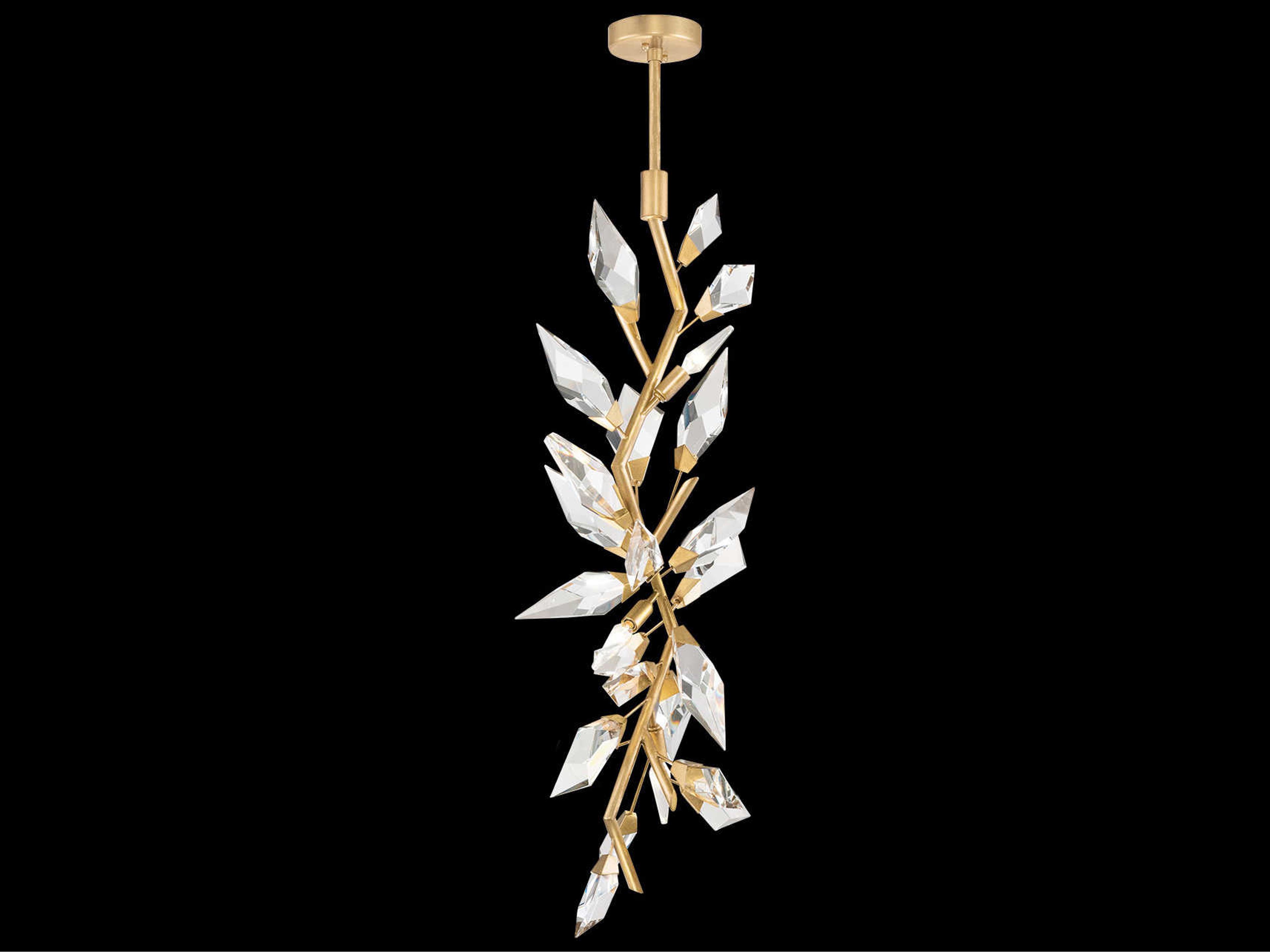 Foret 4-Light Gold Crystal Pendant