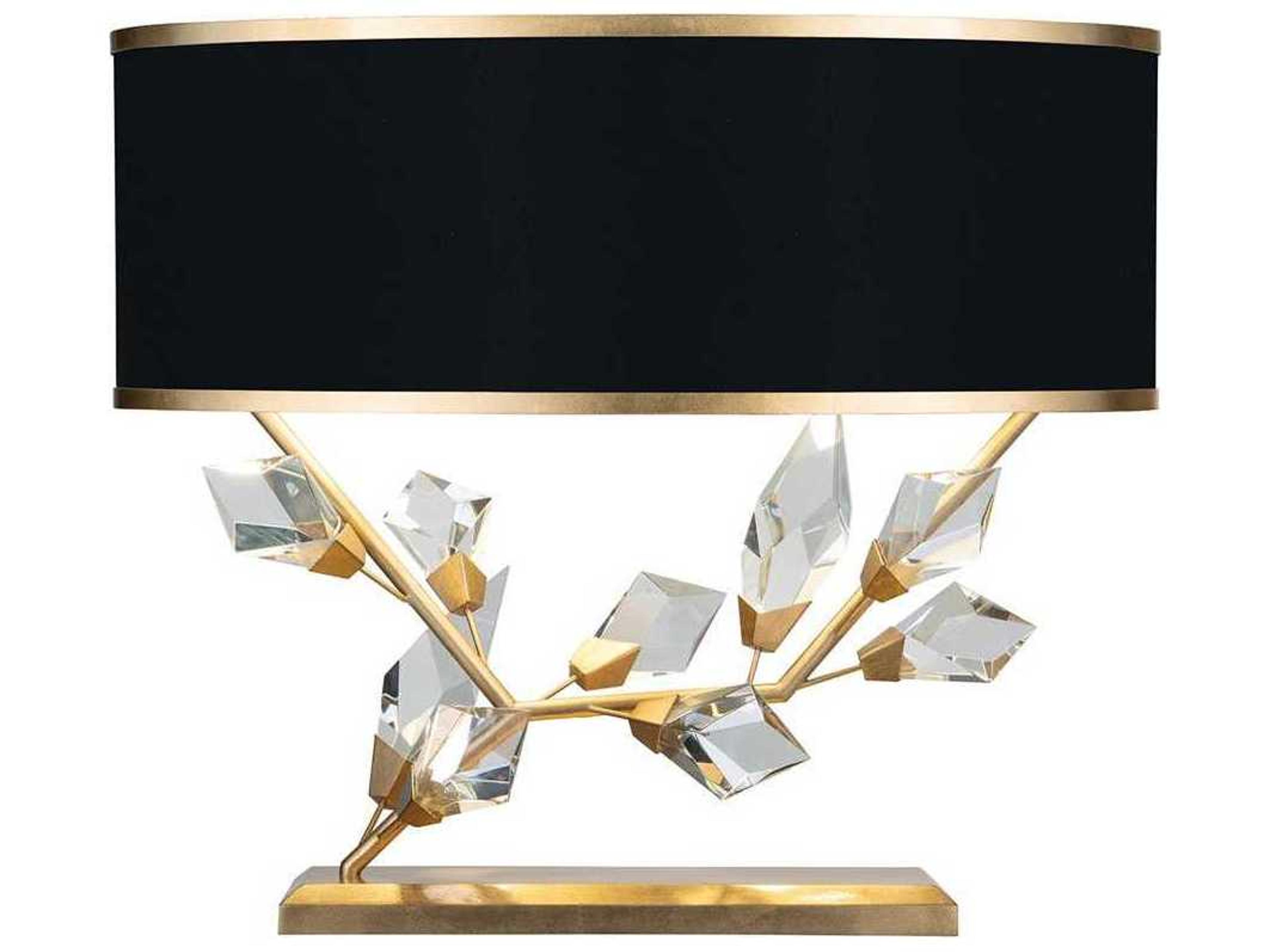 Foret Wide Table Lamp in Gold Leaf