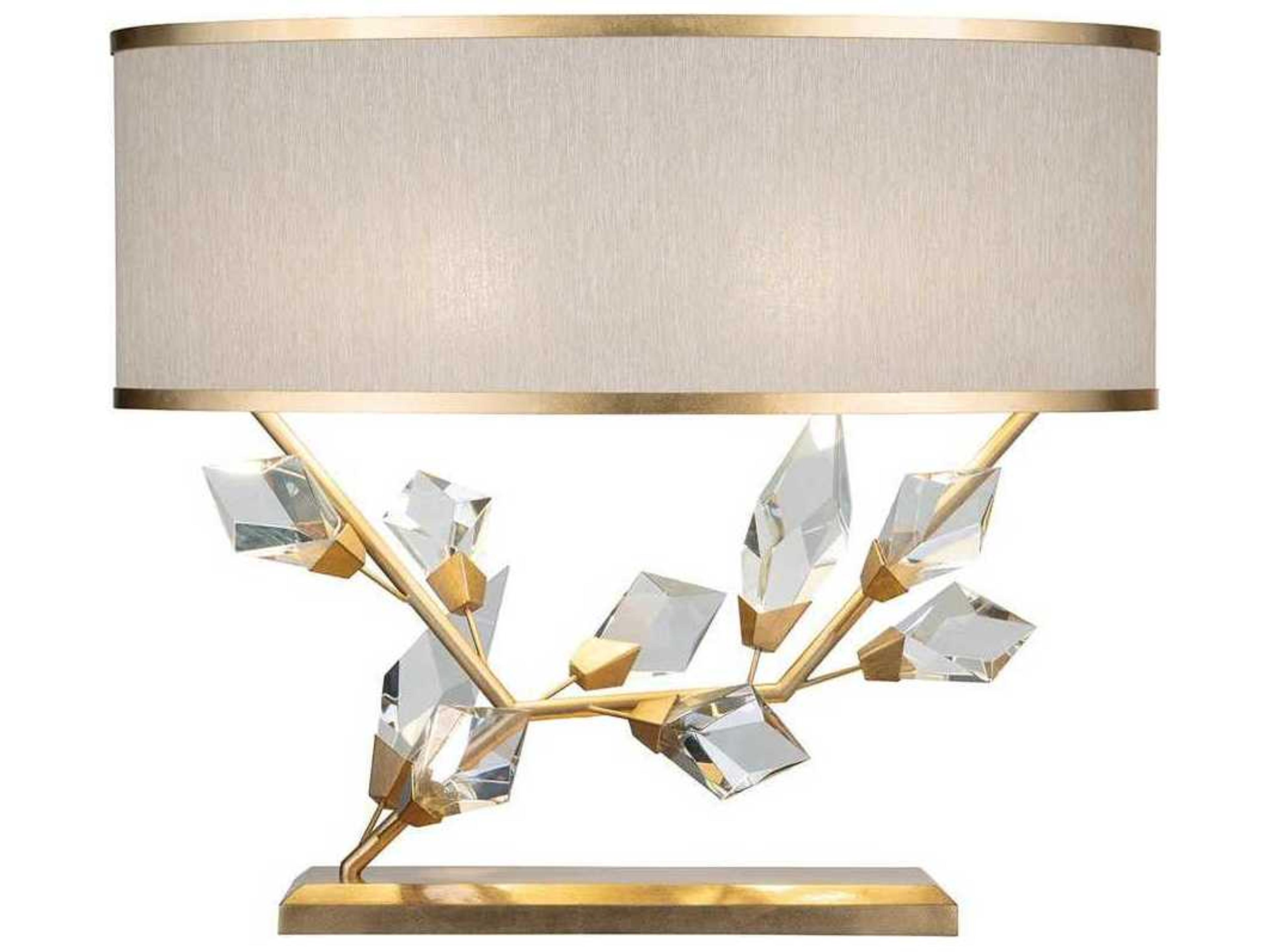 Foret Table Lamp Gold Leaf with Crystal
