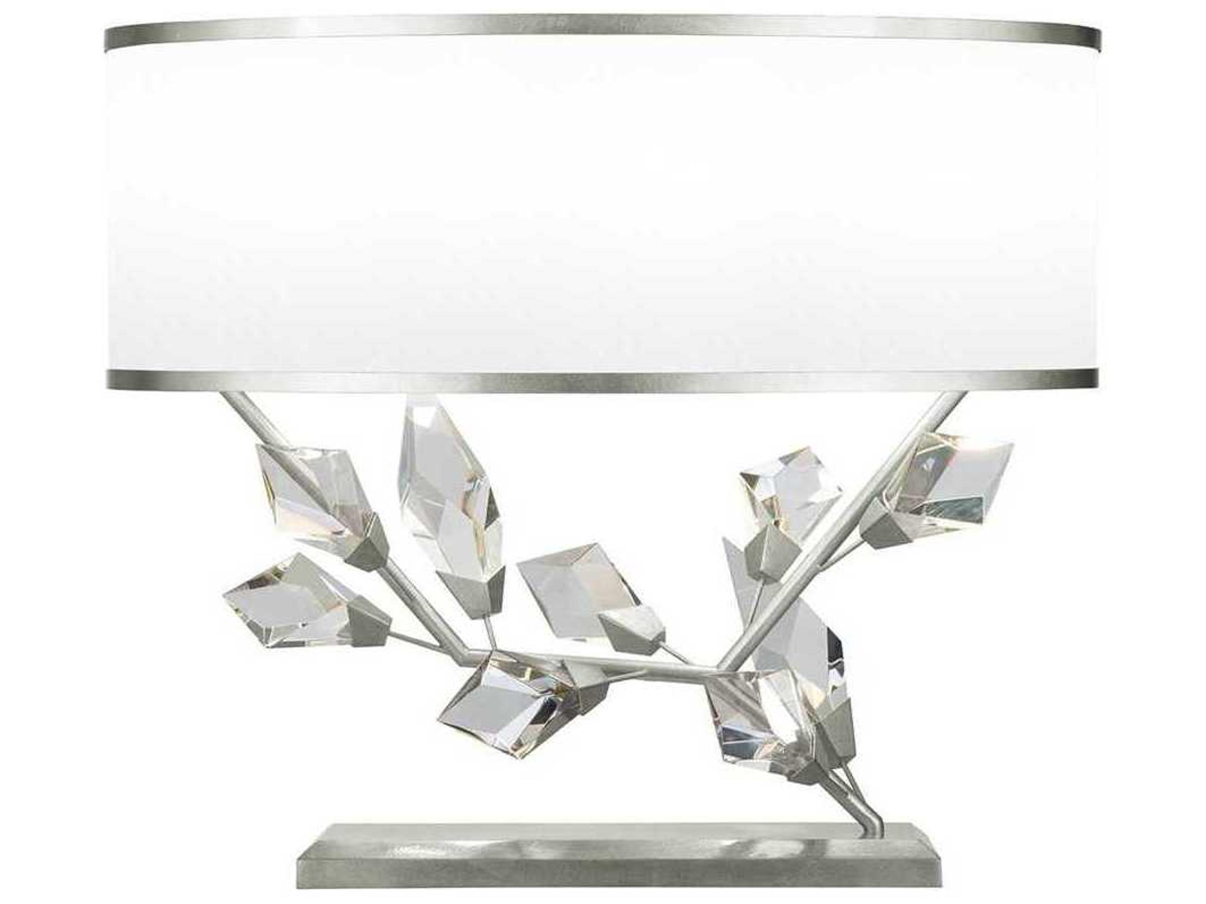Foret Silver Leaf Crystal Table Lamp