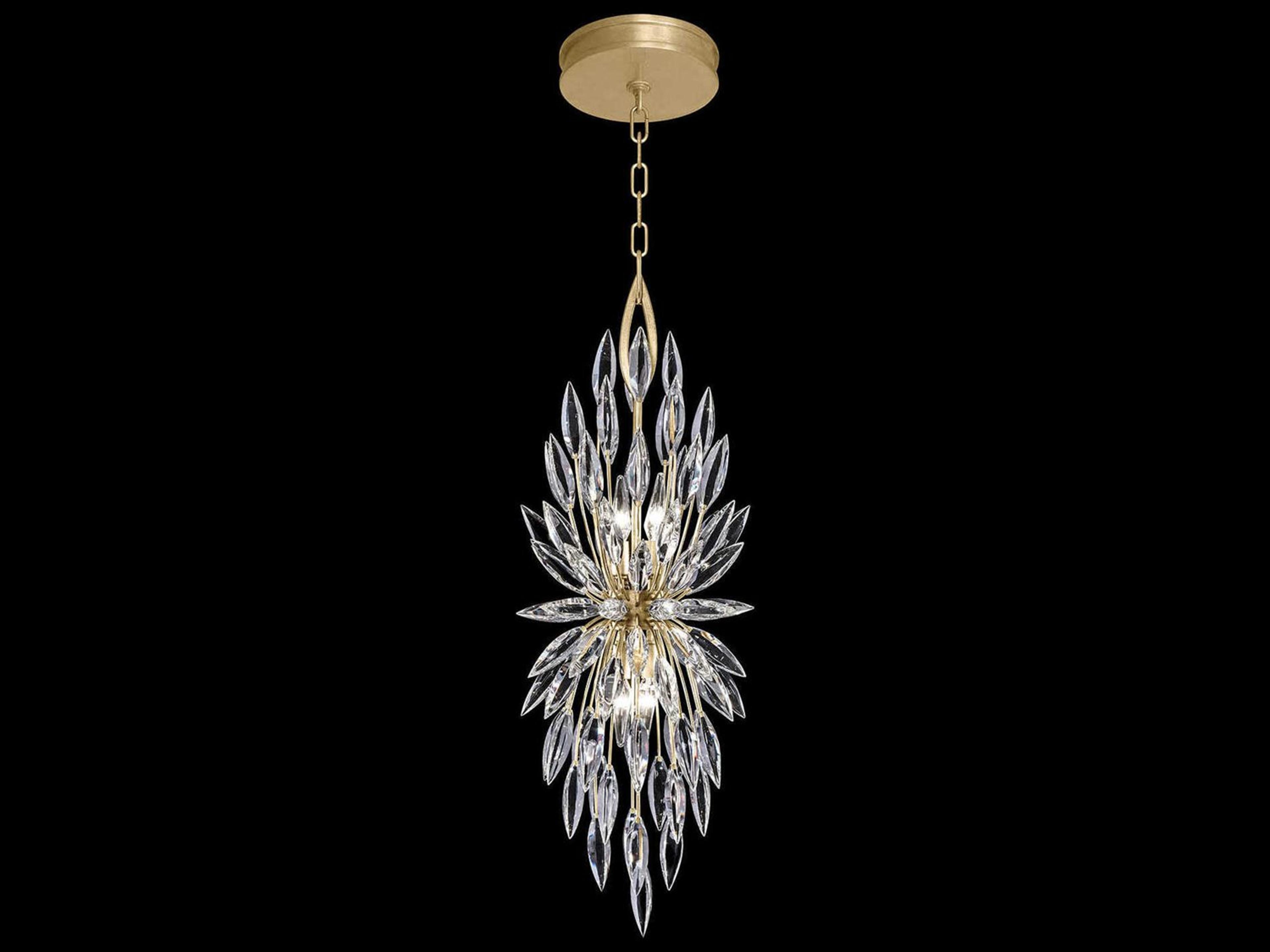 Lily Buds Pendant Light in Gold Leaf