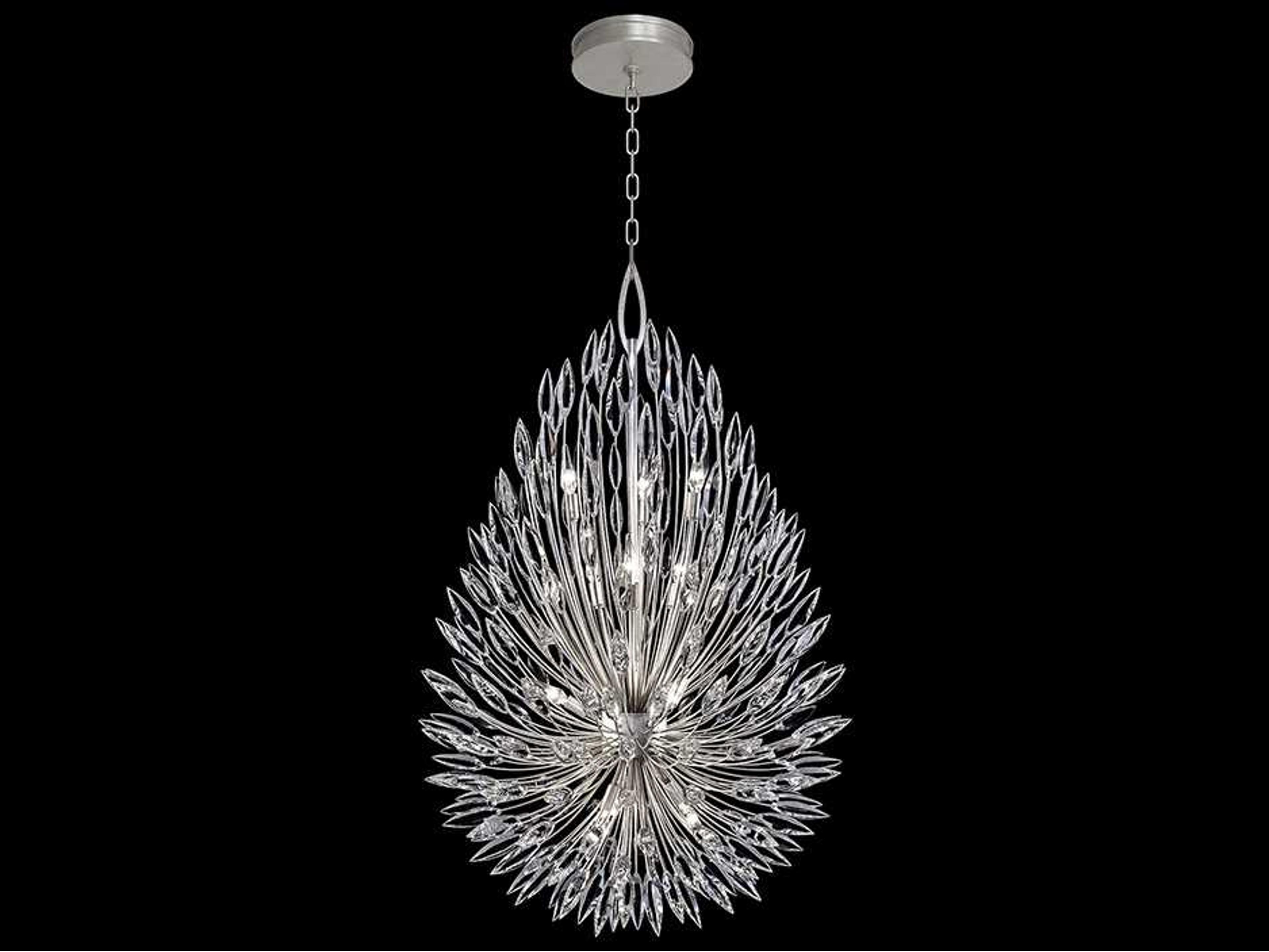 Lily Buds 12-Light Pendant Elegant Crystal