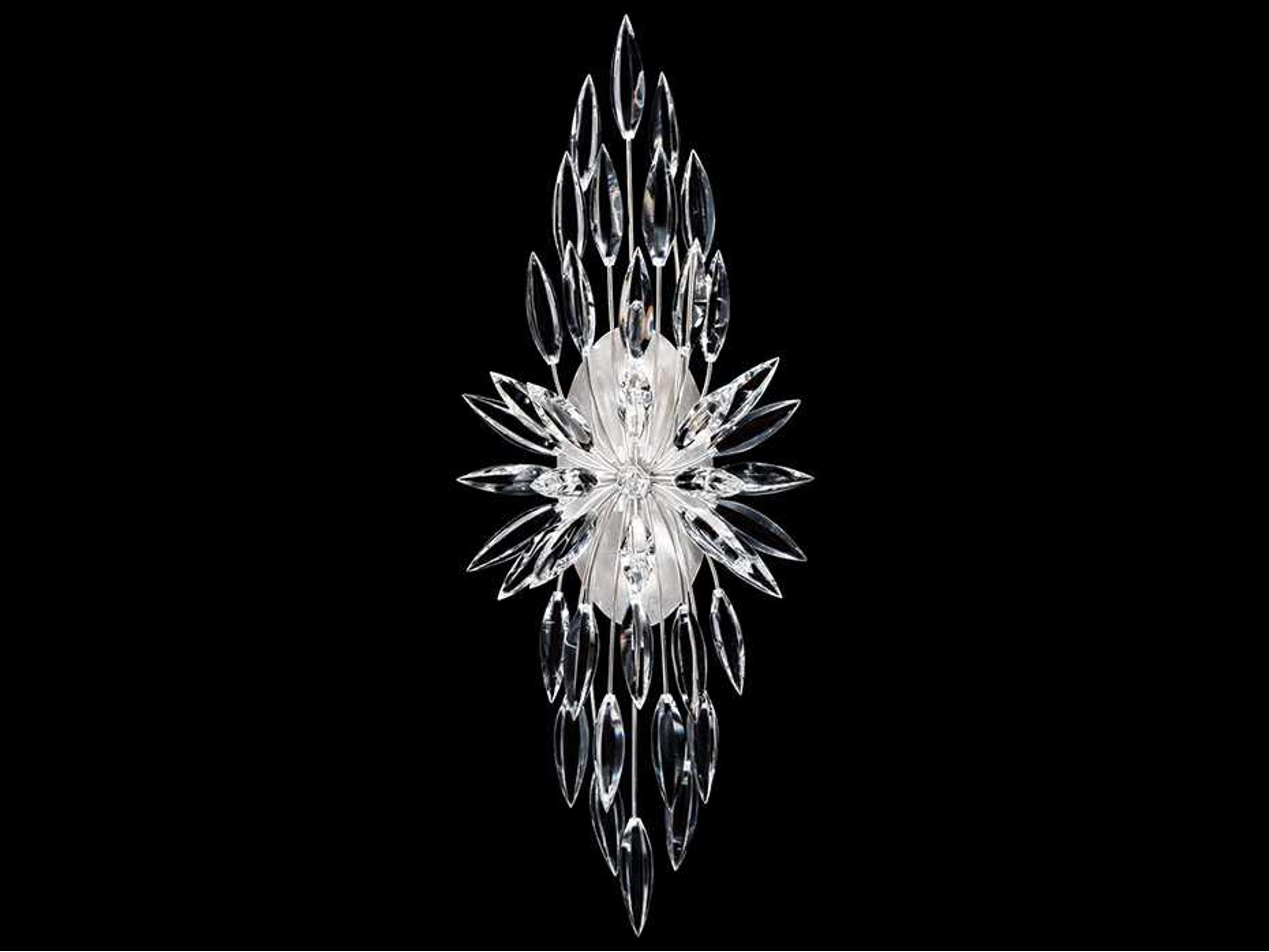 Lily Buds Two Light Wall Sconce in Silver