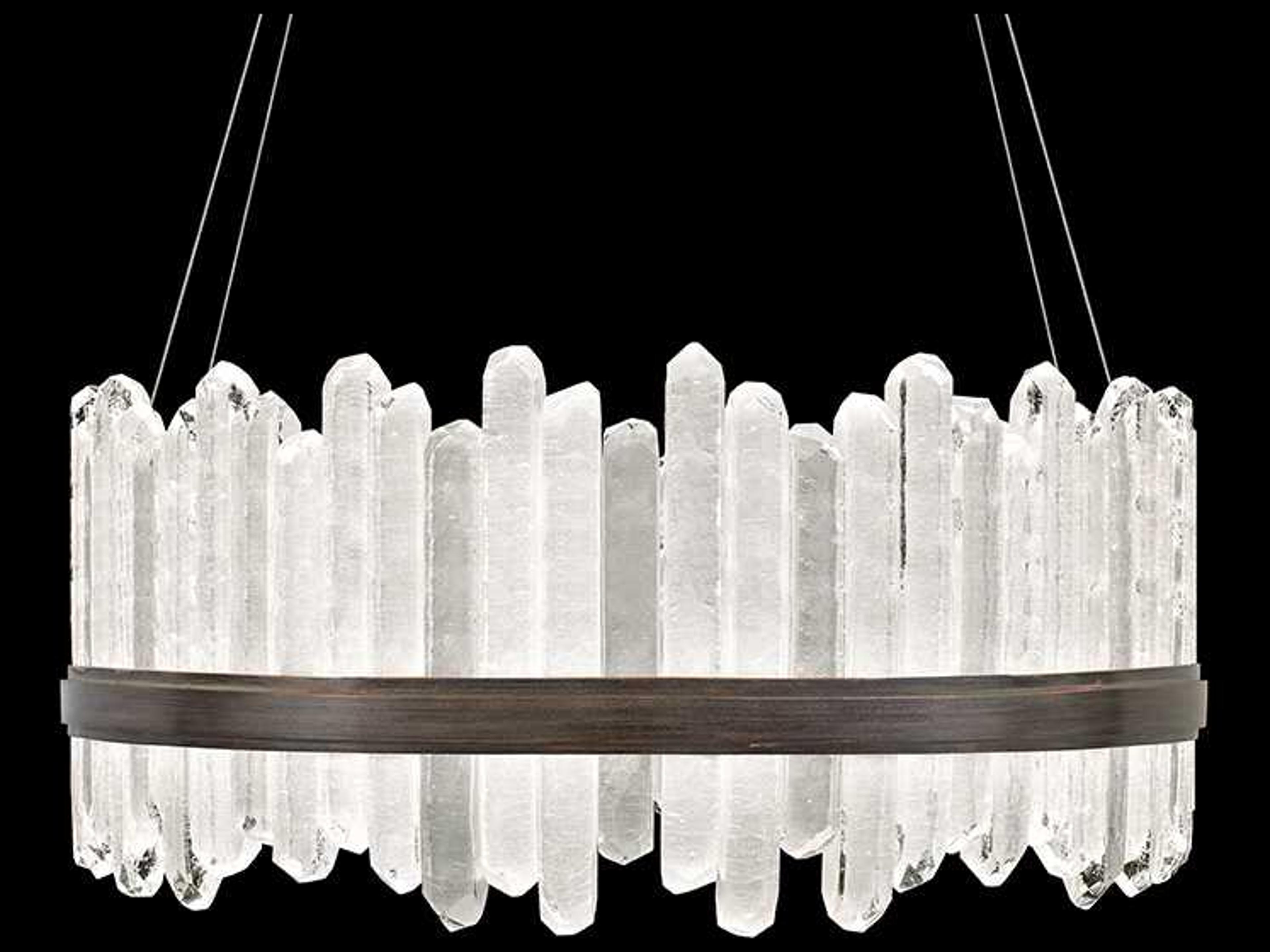 Lior Round LED Pendant in Patinated Bronze