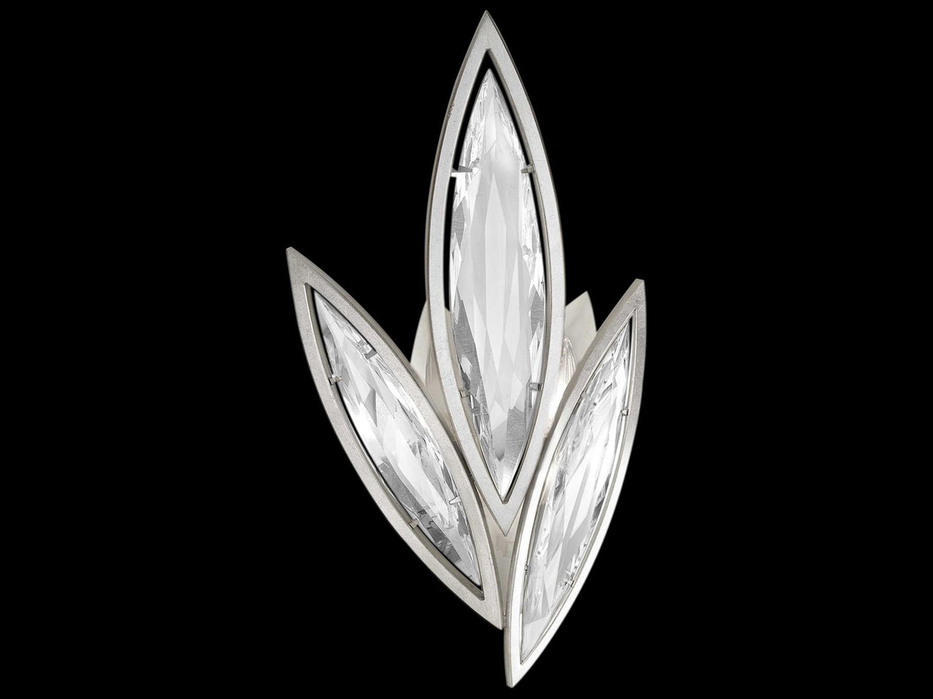 Marquise Silver Crystal Wall Sconce