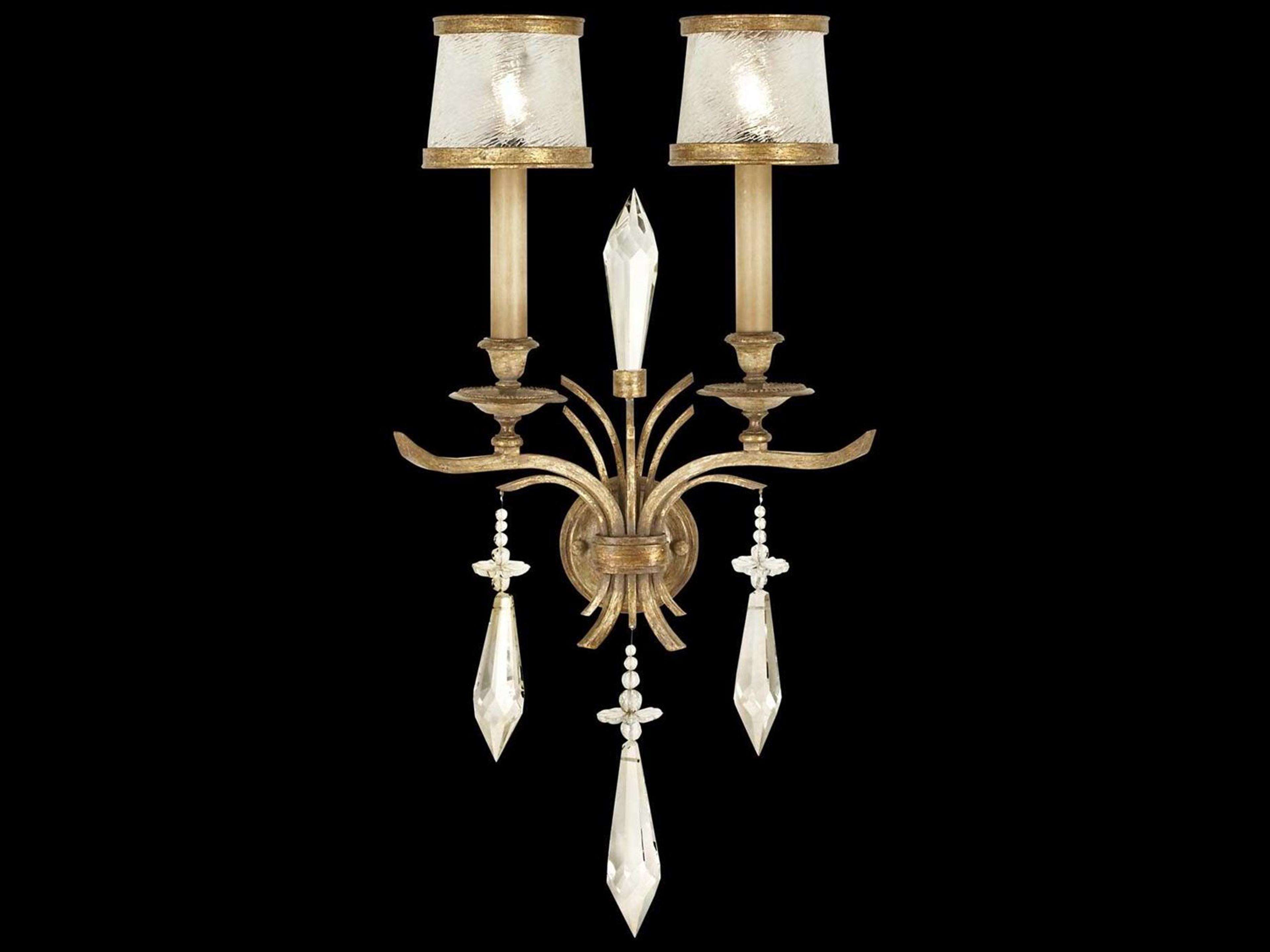 Monte Carlo Gold Crystal Wall Sconce