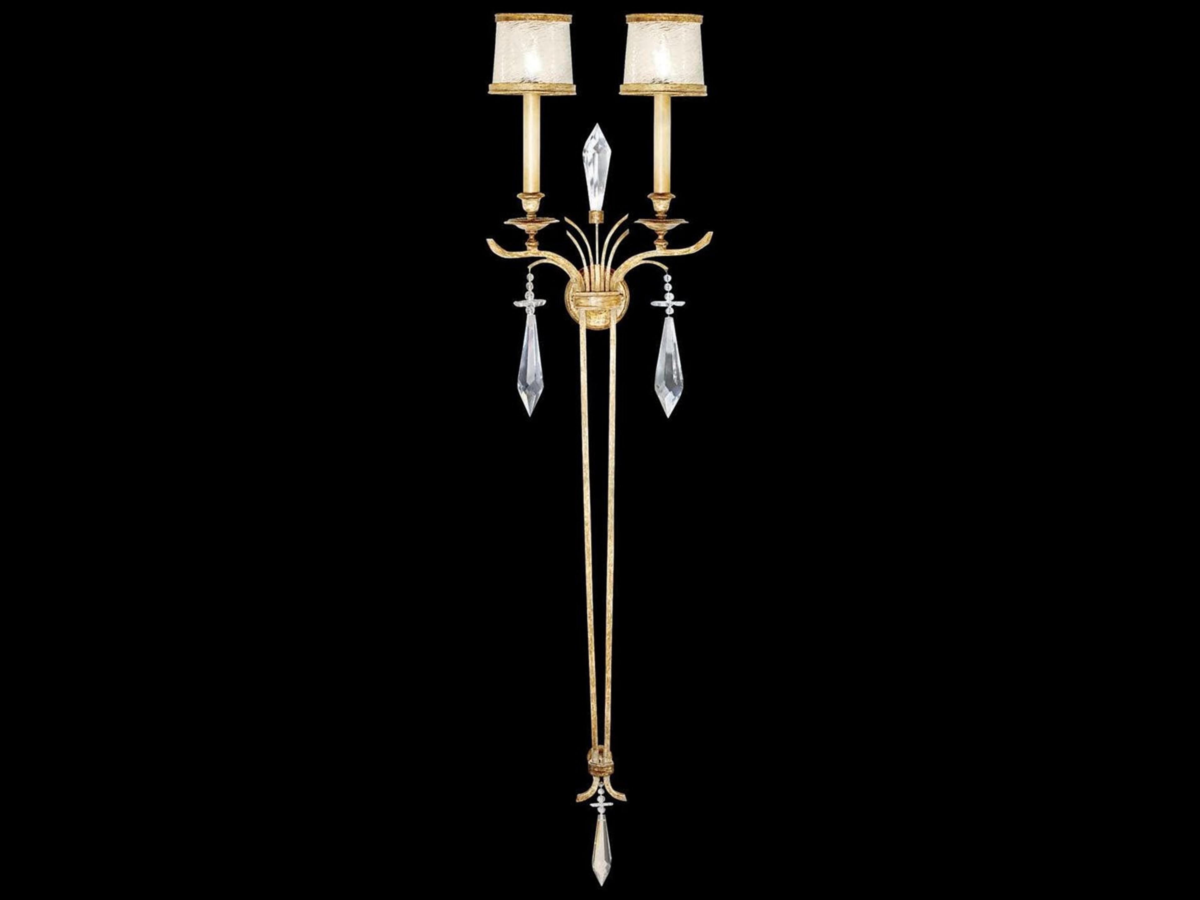 Monte Carlo Gold Crystal Wall Sconce
