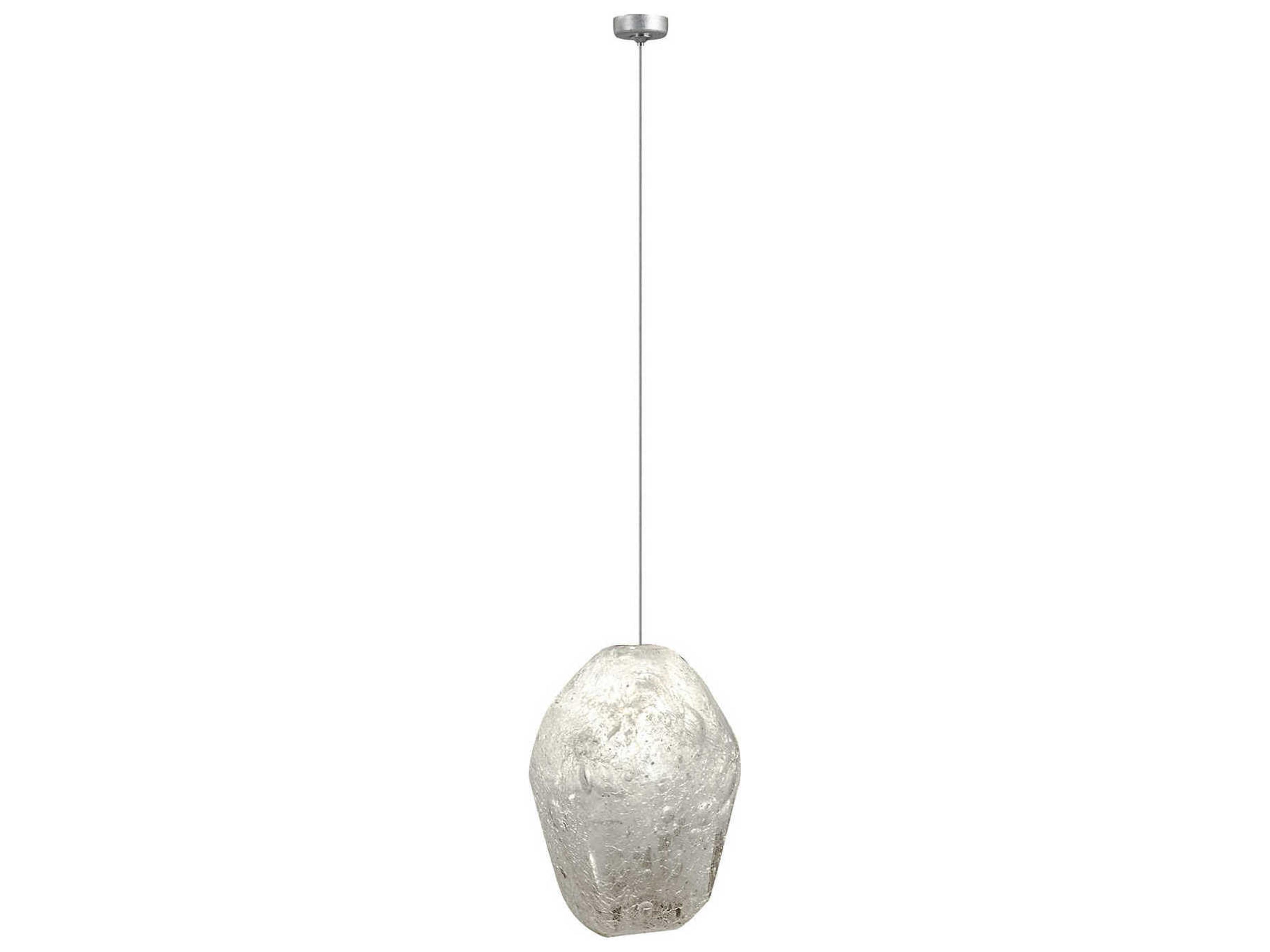 Natural Inspirations 1-Light Silver Glass LED Mini Pendant