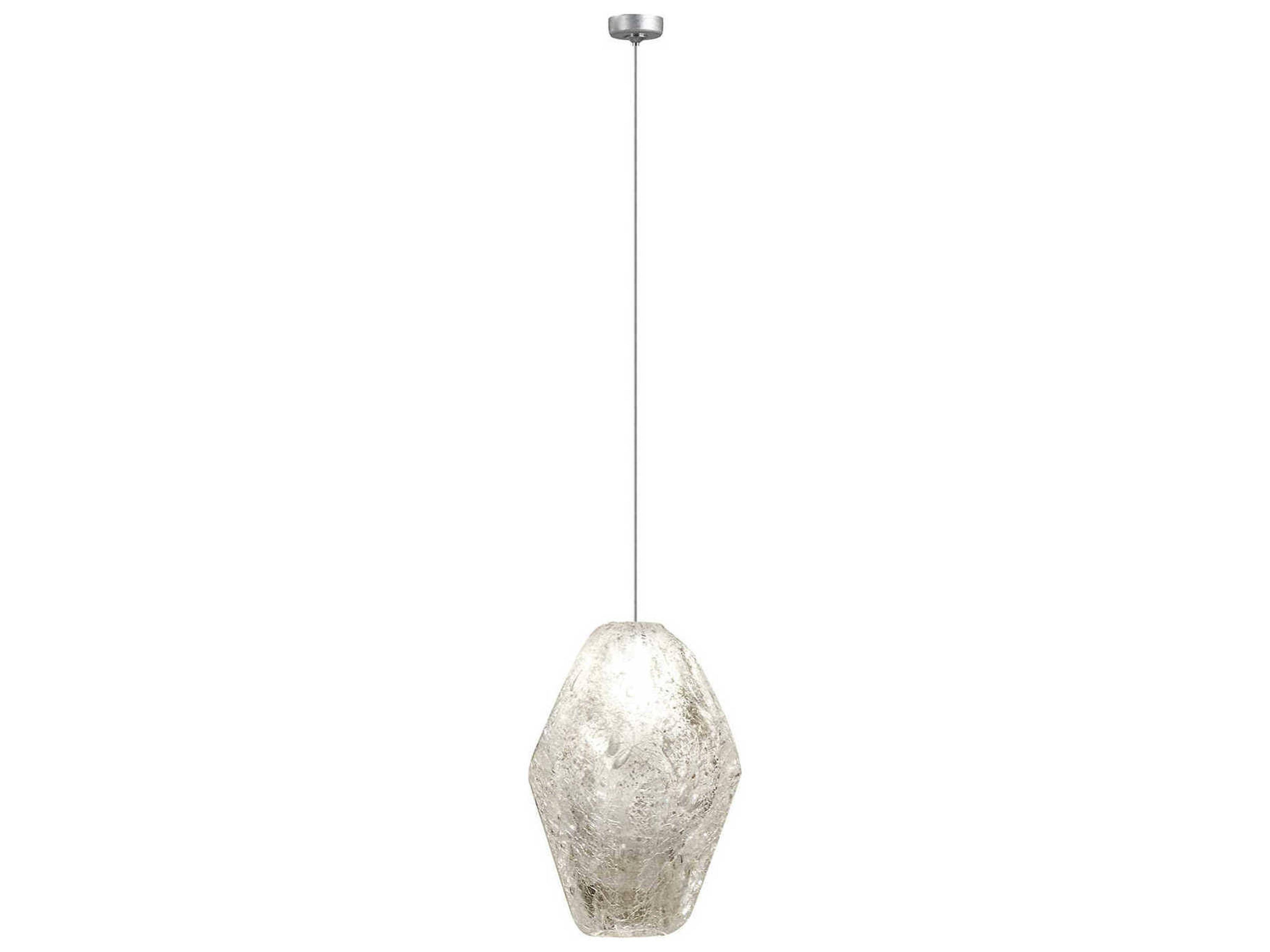 Natural Inspirations 1-Light Silver Glass LED Mini Pendant