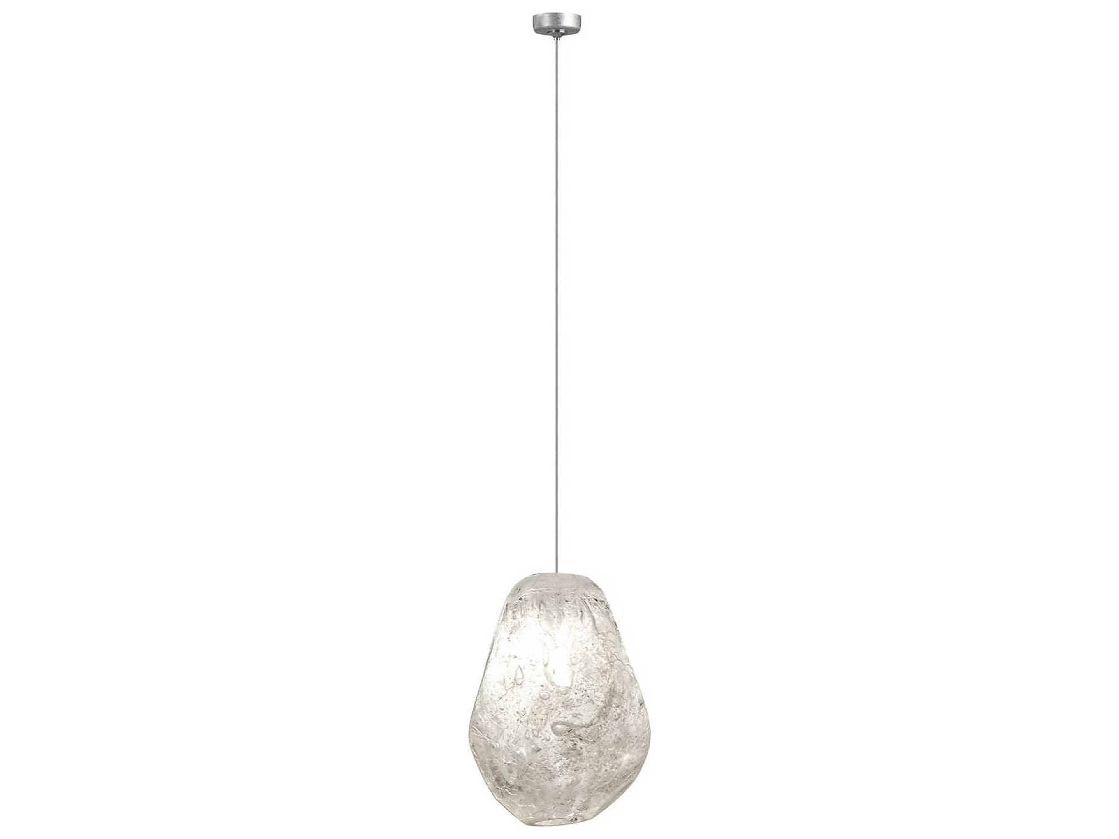Natural Inspirations 1-Light Silver Glass LED Mini Pendant