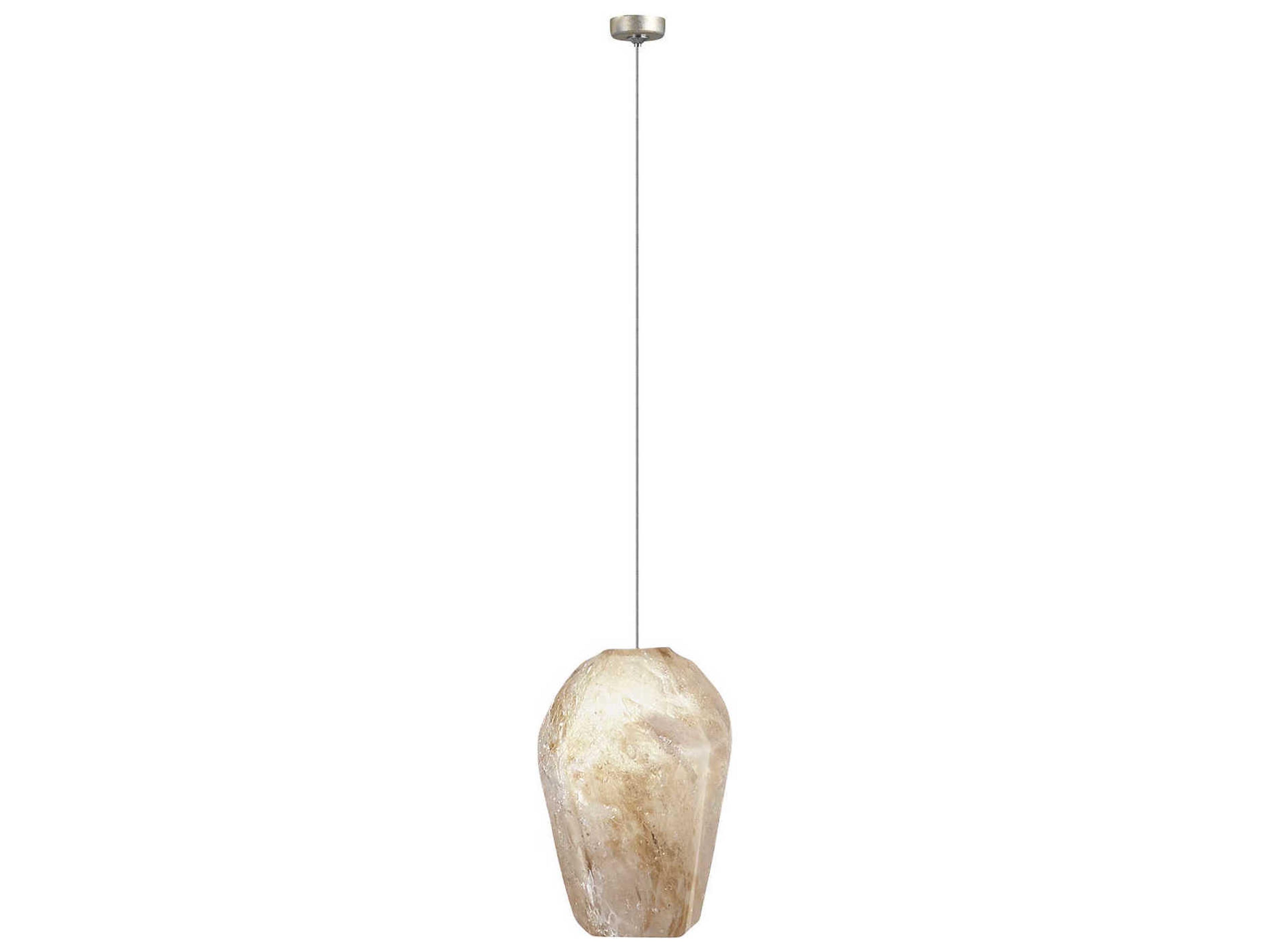 Natural Inspirations 1-Light Gold Glass LED Bell Mini Pendant