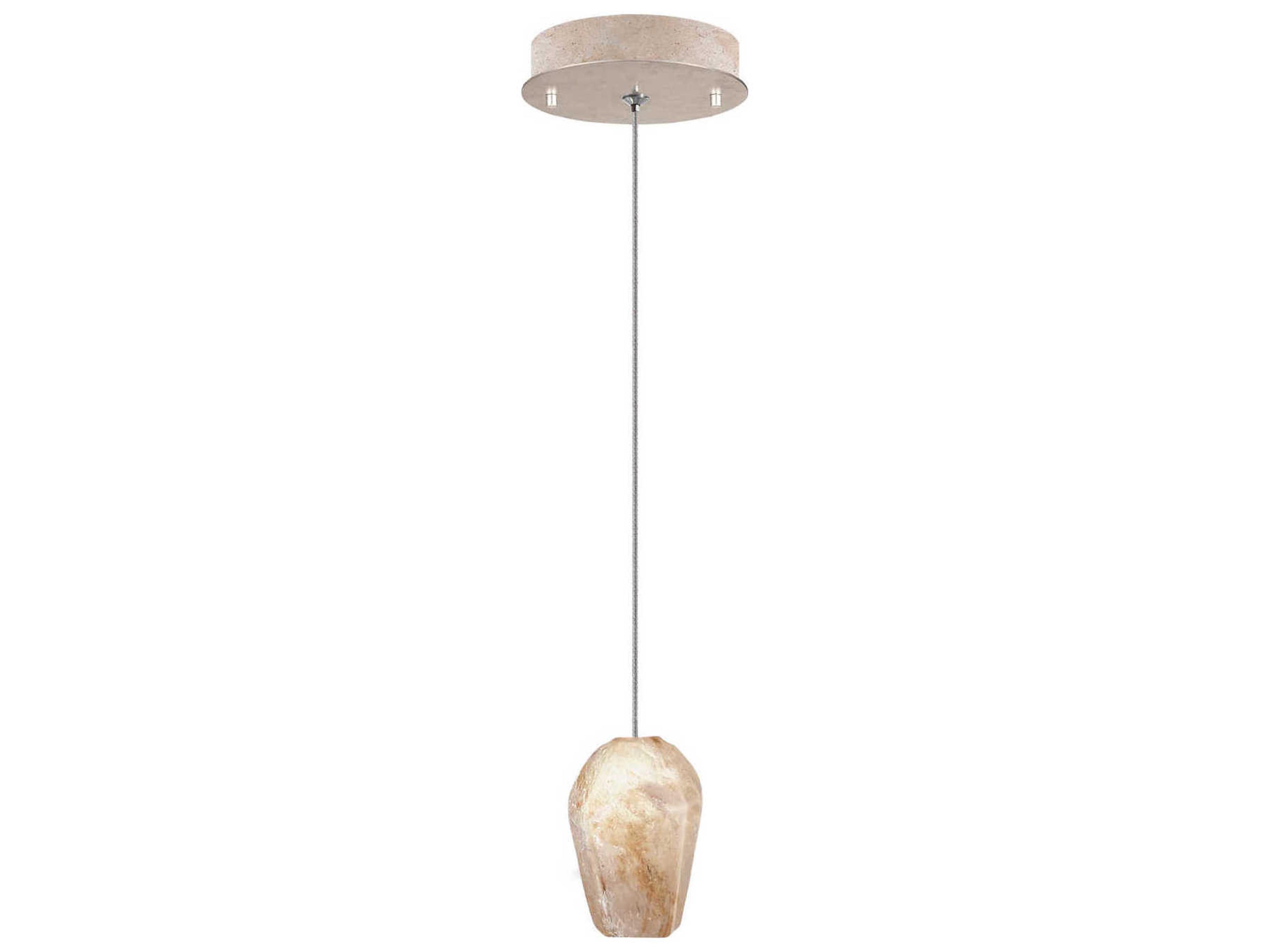 Natural Inspirations 1-Light Gold Glass LED Mini Pendant