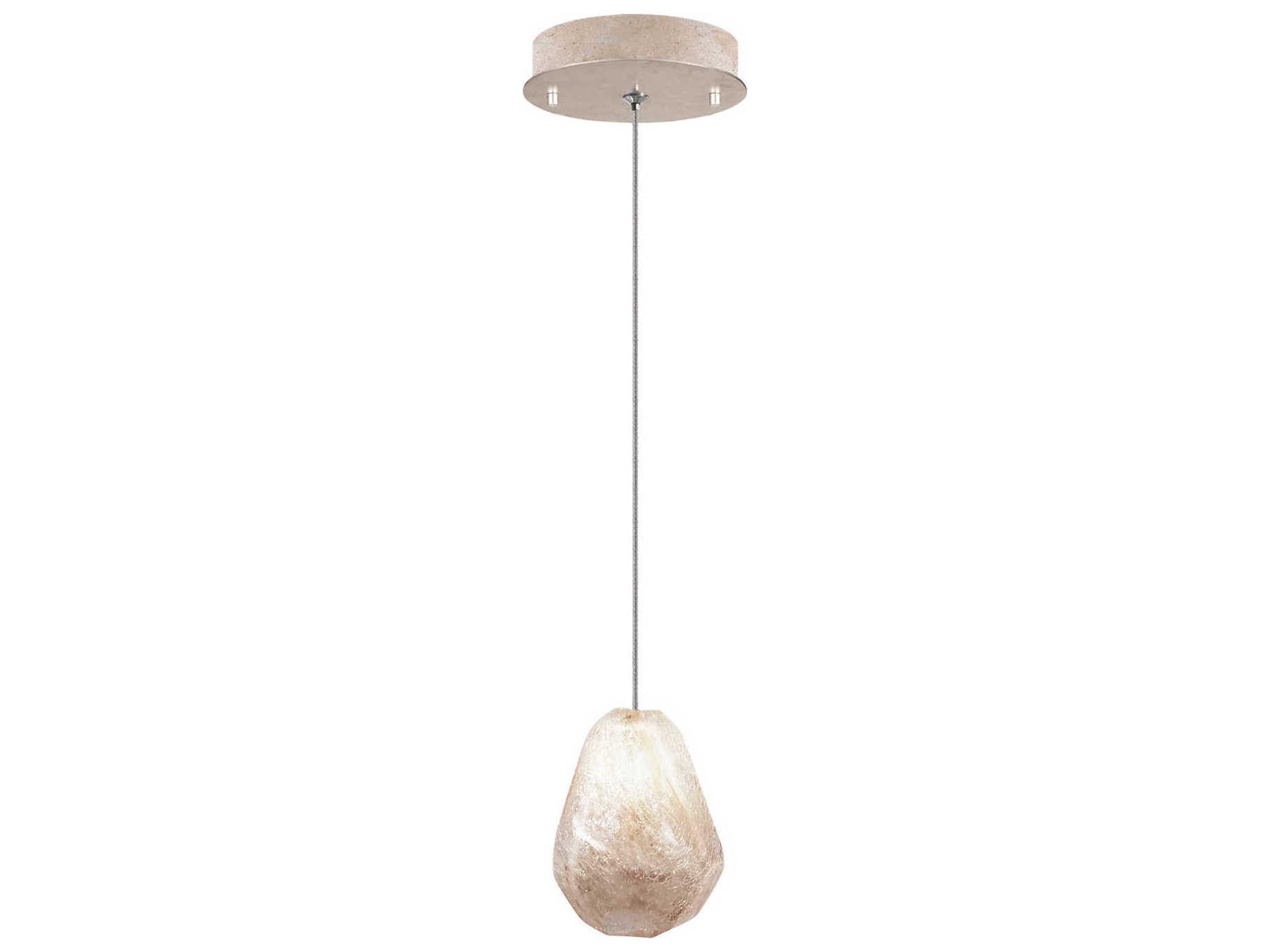 Natural Inspirations 1-Light Gold Glass LED Mini Pendant