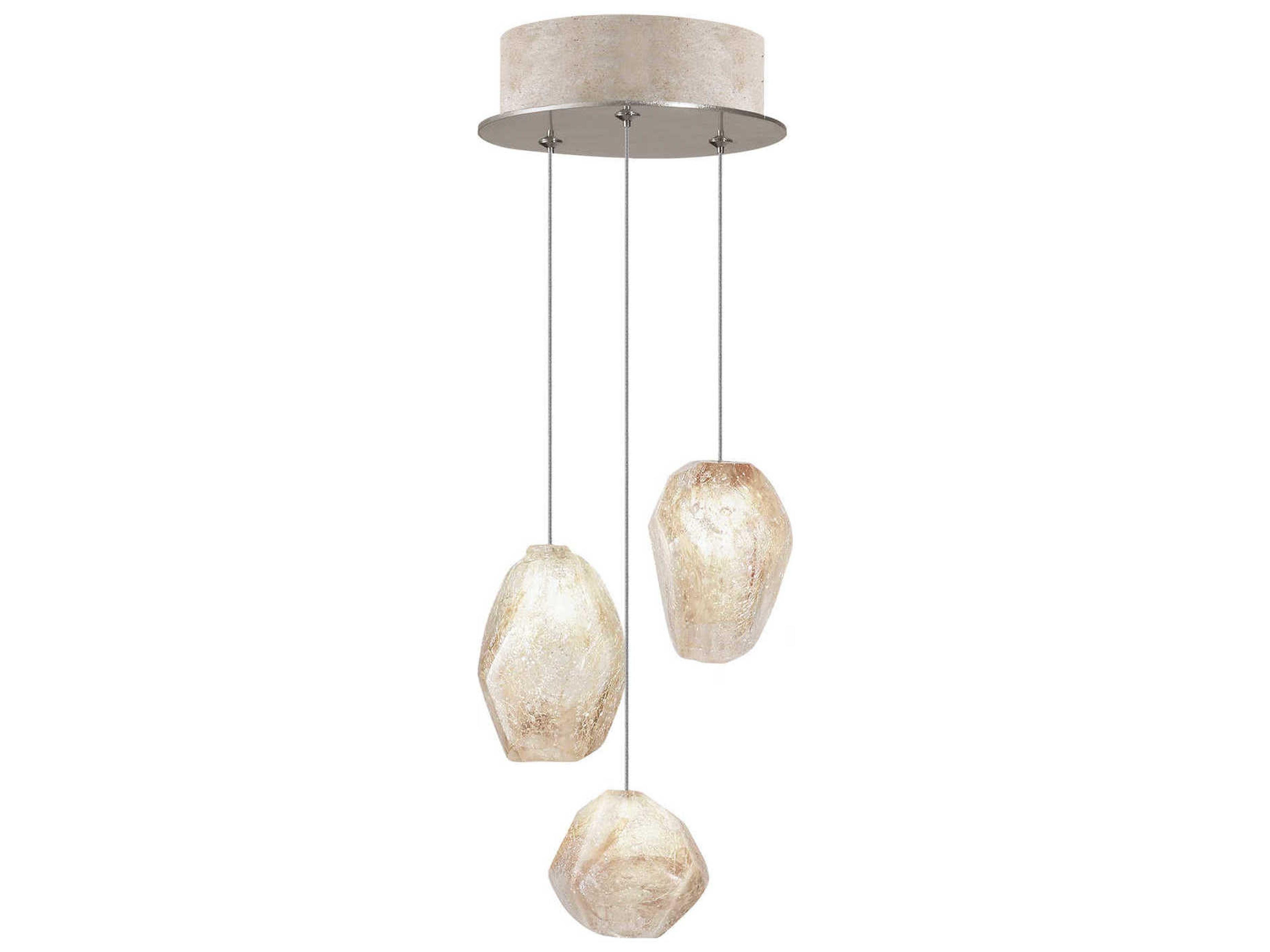 Natural Inspirations 3-Light Gold Glass LED Mini Pendant