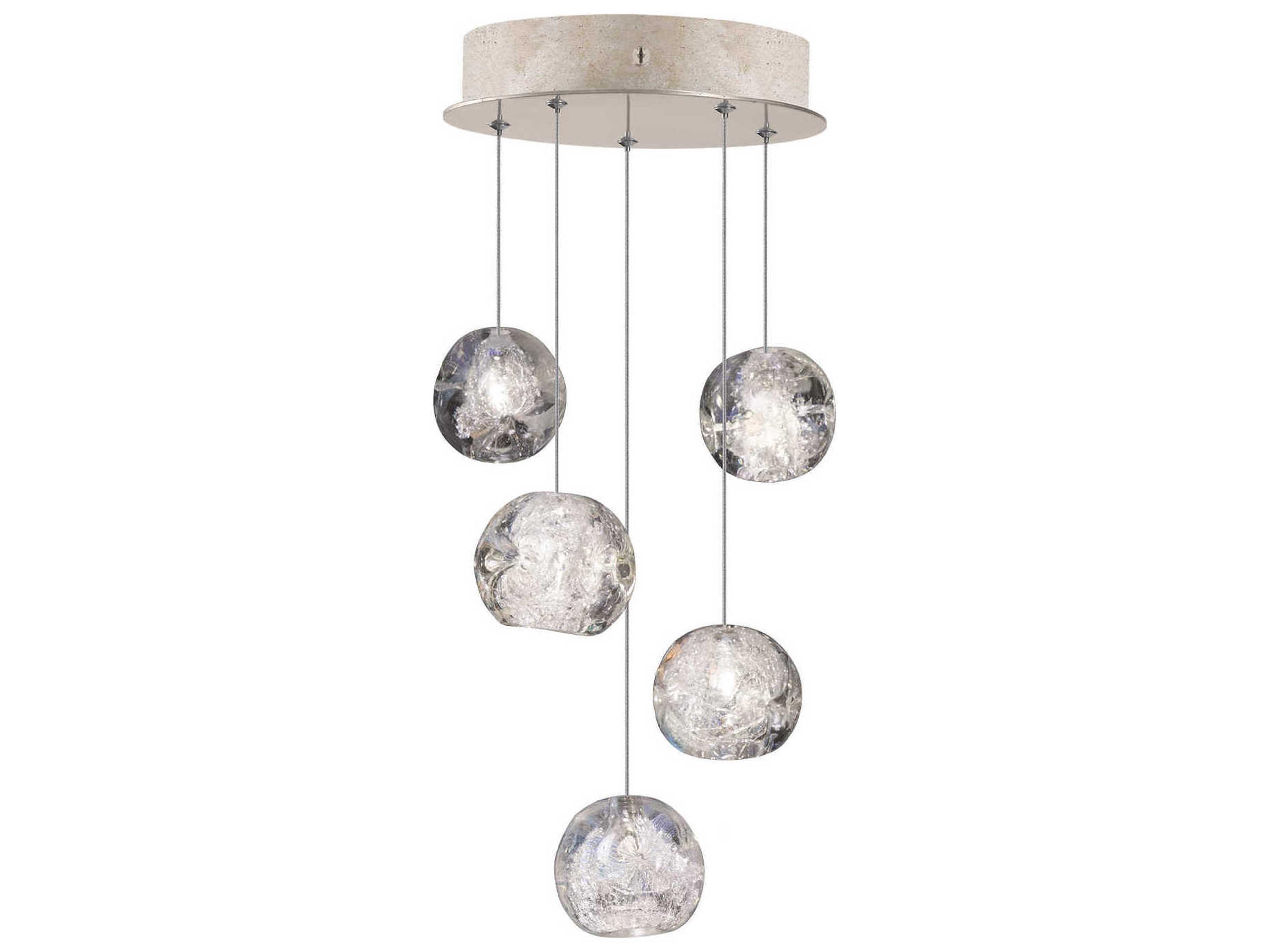 Natural Inspirations 5-Light Gold Glass LED Mini Pendant