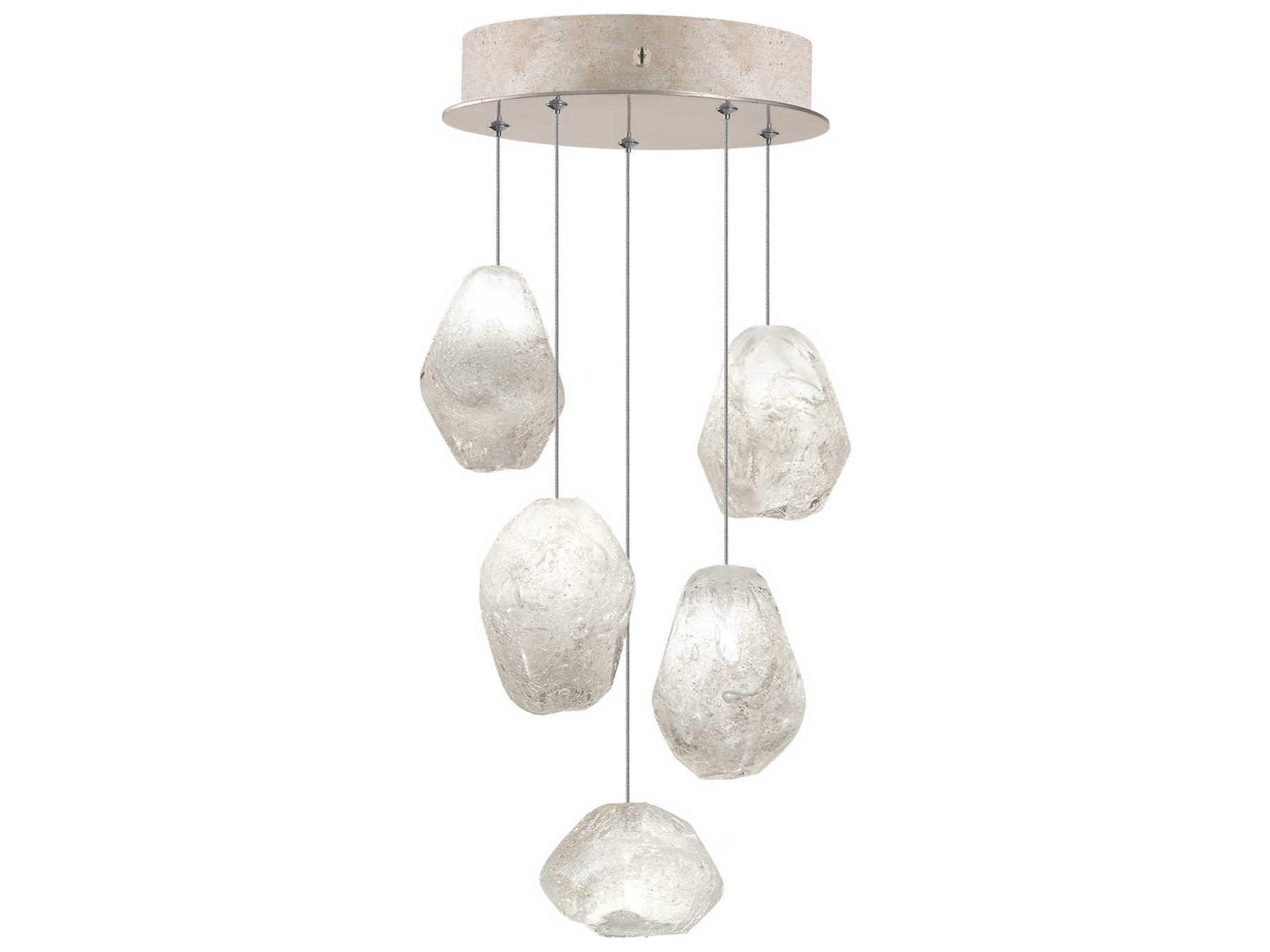 Natural Inspirations 5-Light Gold Glass LED Mini Pendant