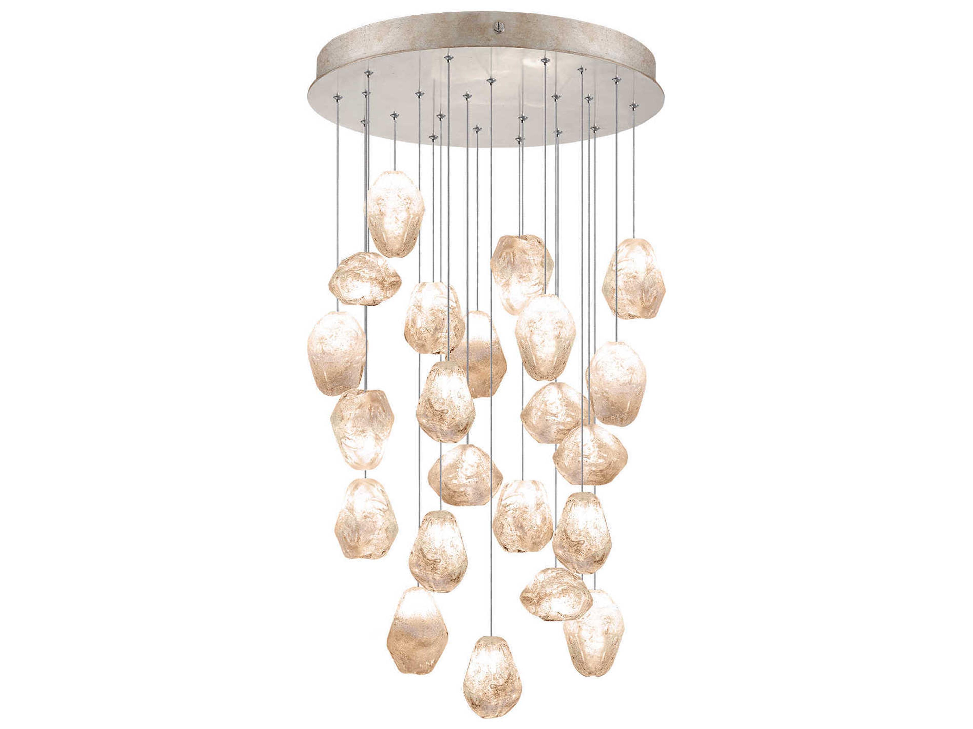 Natural Inspirations 22-Light Gold Glass LED Pendant