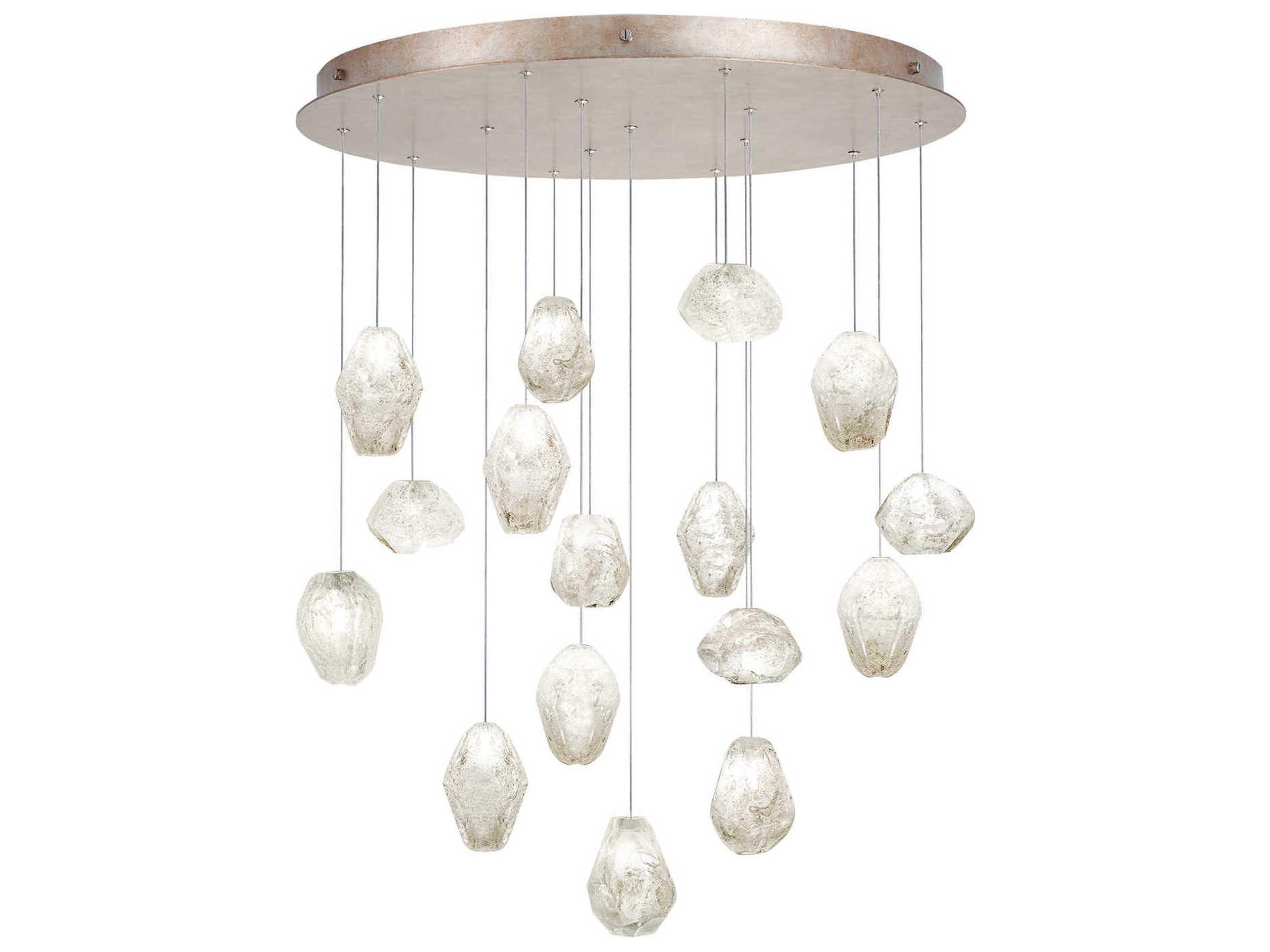 Natural Inspirations 16-Light Gold Glass LED Pendant