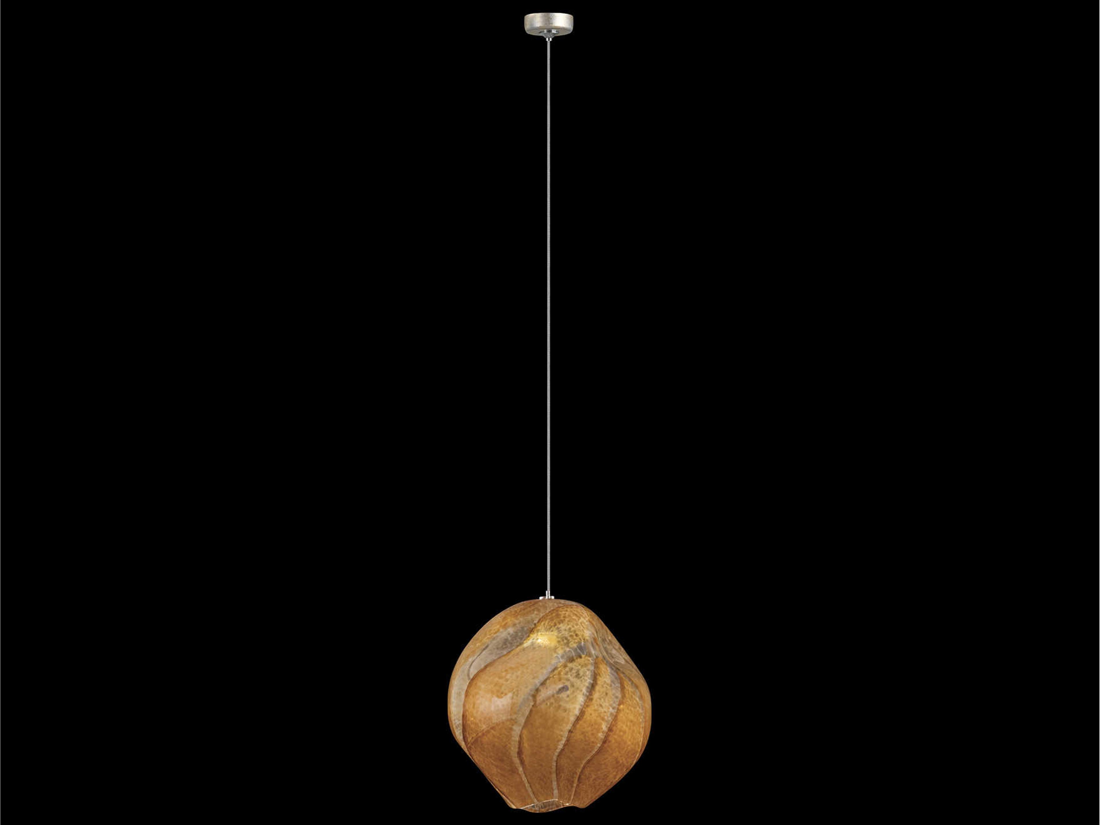 Vesta 1-Light Gold Glass LED Globe Mini Pendant