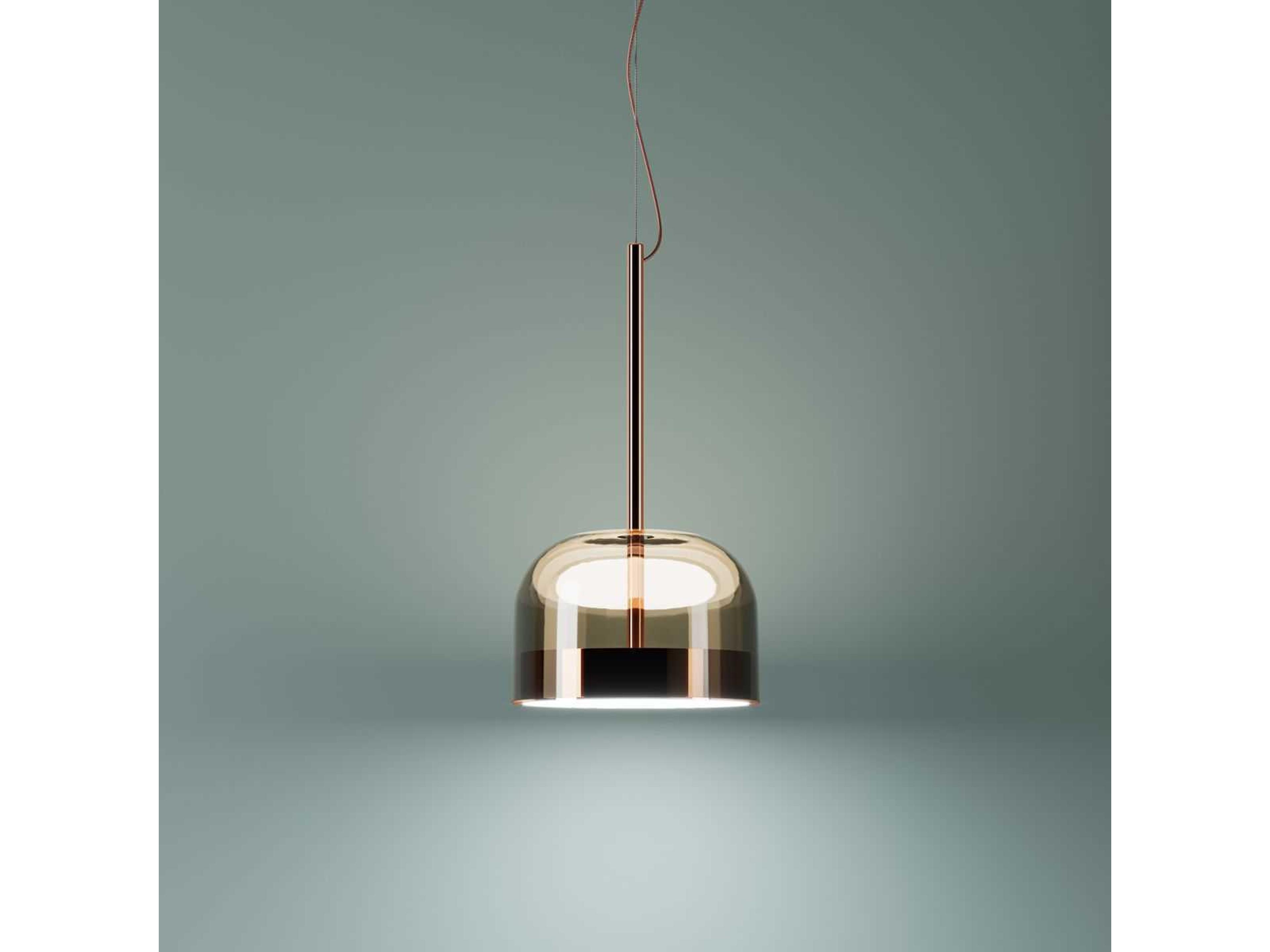 Equatore Copper Glass LED Dome Pendant