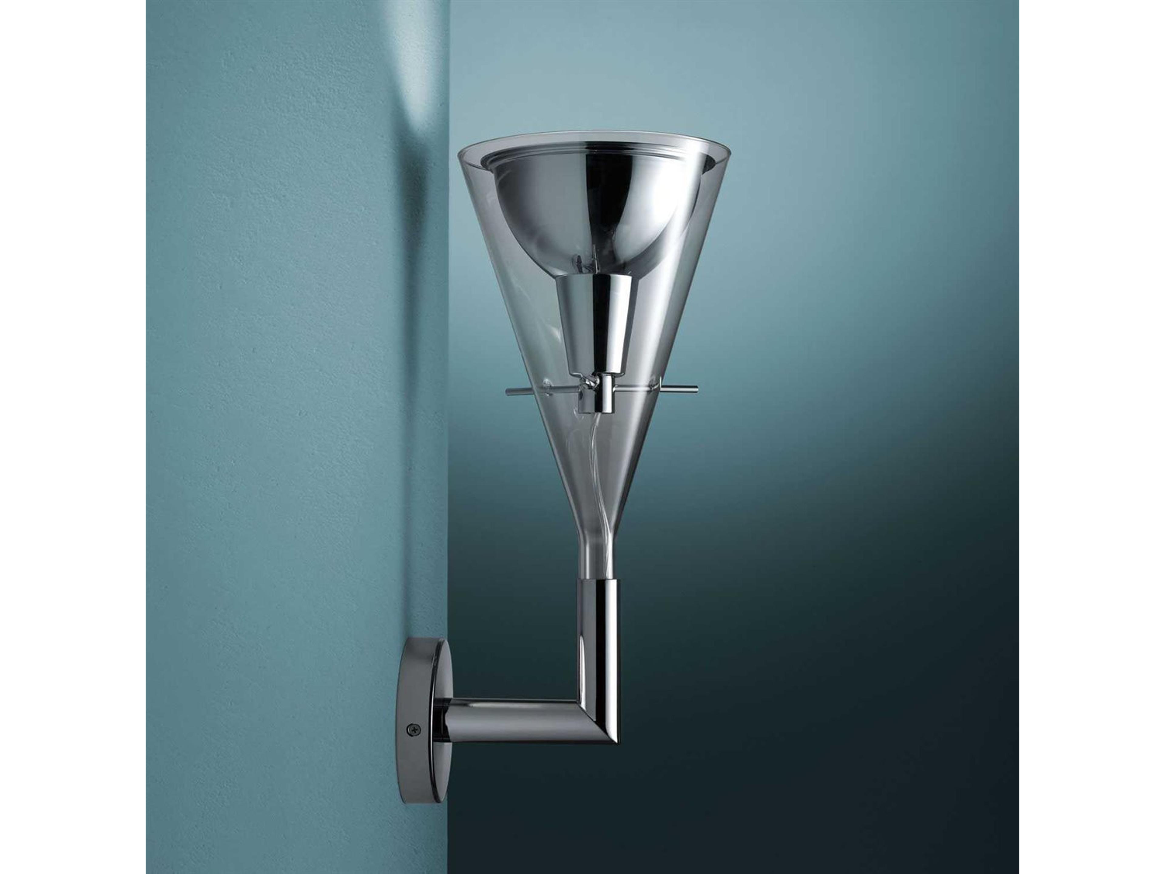 Flute 1-Light Chrome Glass LED Wall Sconce