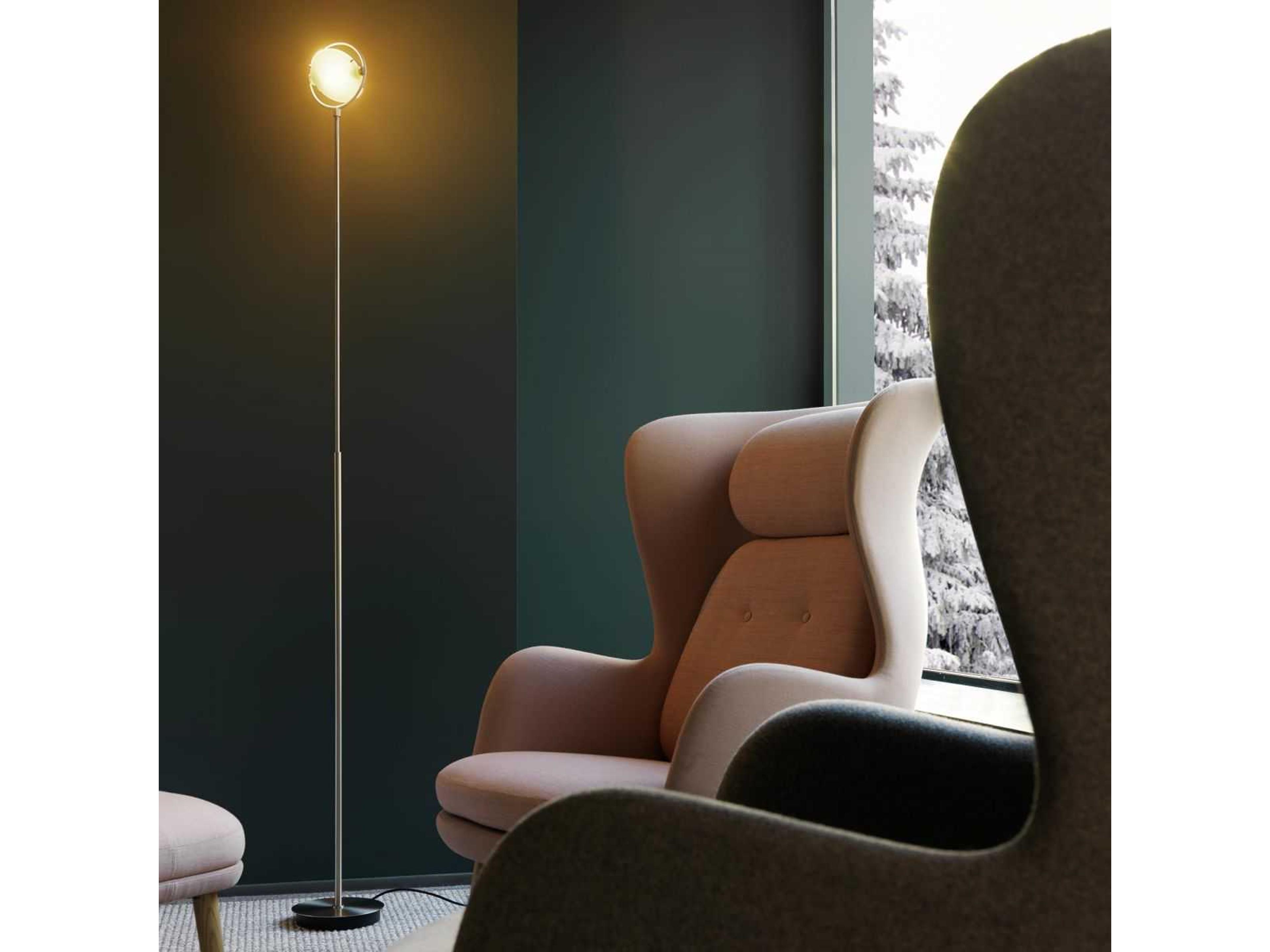 Nobi LED Chrome Glass Floor Lamp