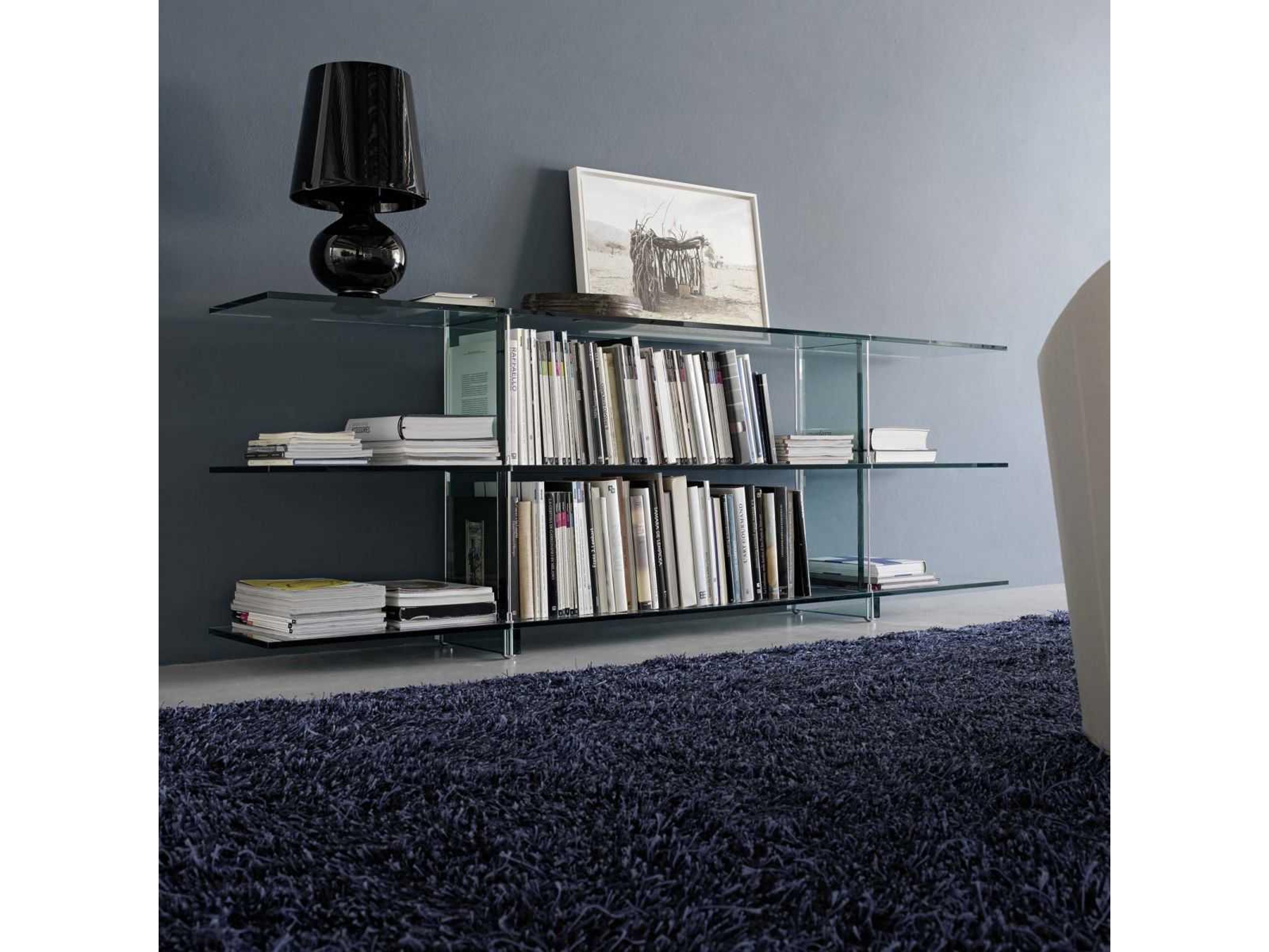 Fontana Arte Teso Rectangular Float Glass Console Table