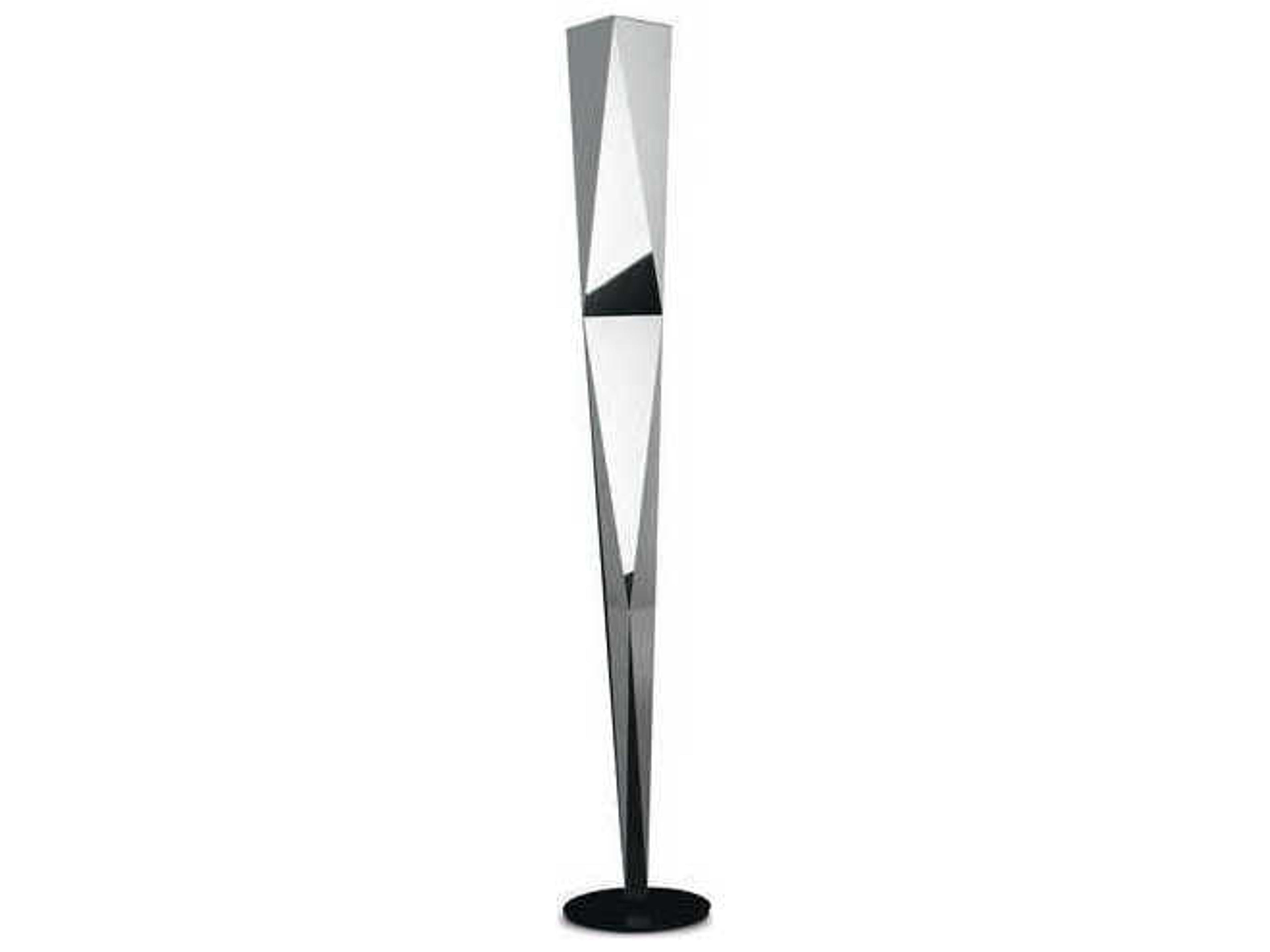 Vertigo Mirrored Chrome Gray LED Floor Lamp