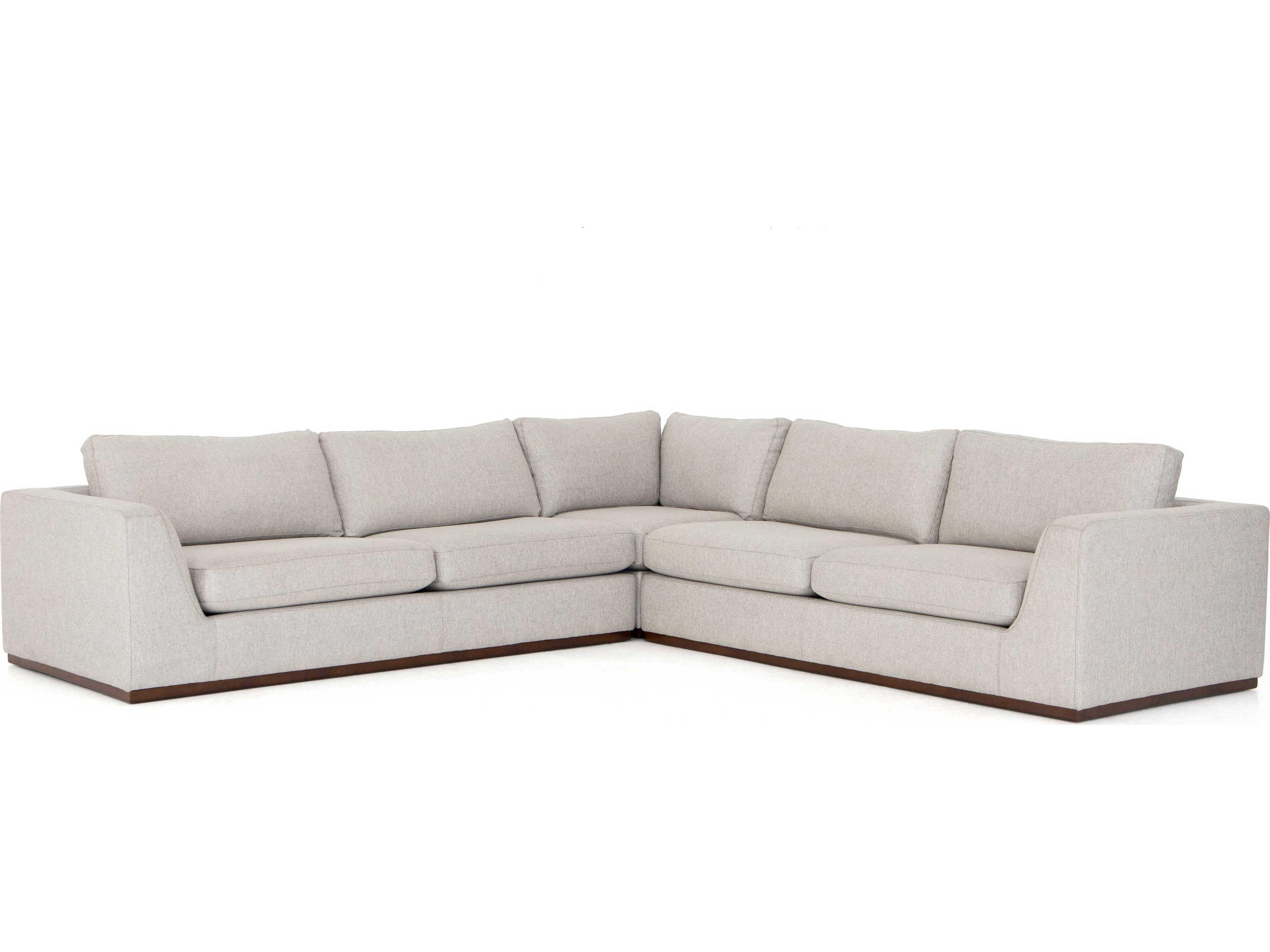 Globetrotter Colt 3 - Piece Gray Upholstered Sectional Sofa