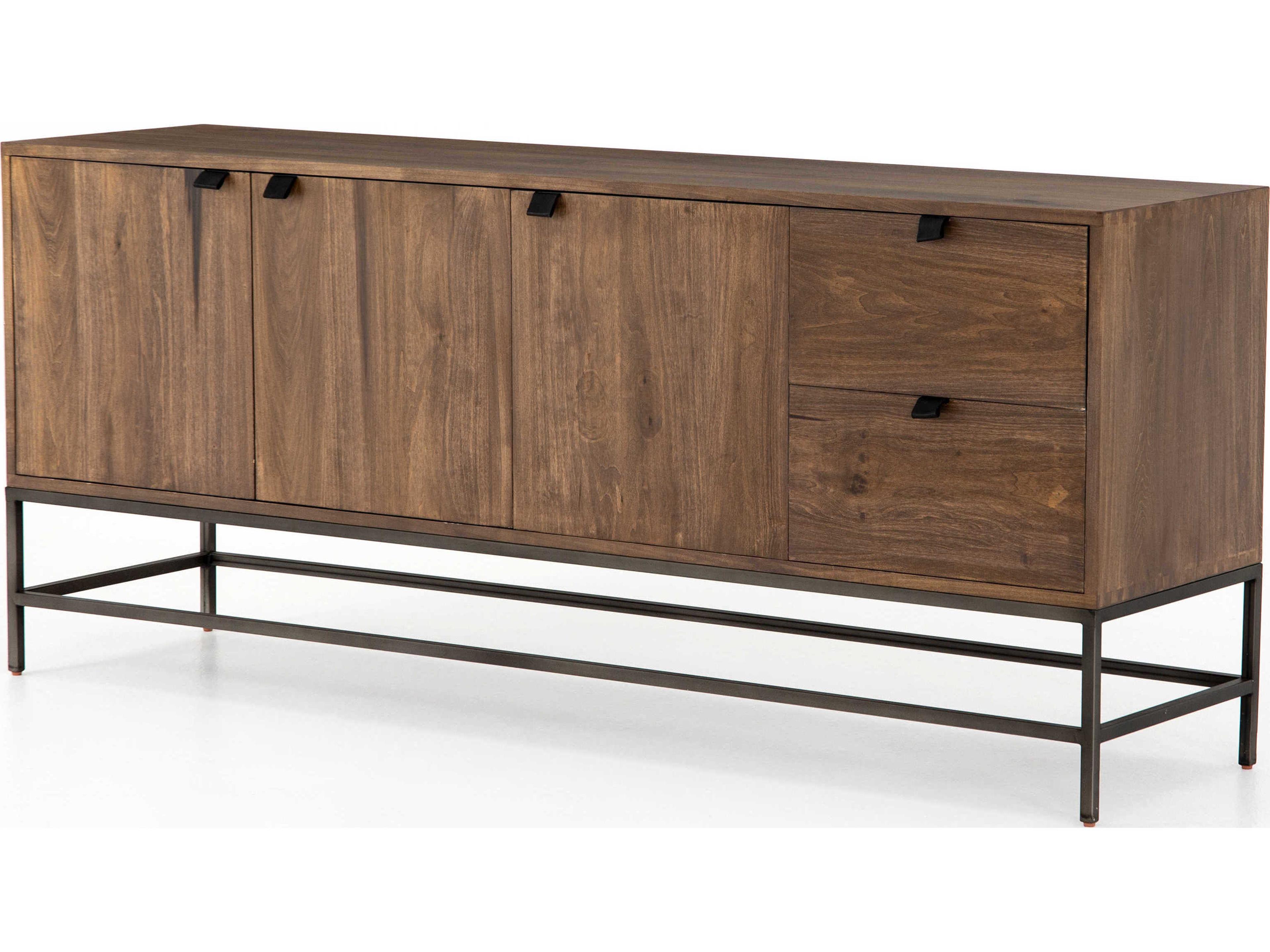 Luxecor Globetrotter Trey 72" Poplar Wood Natural Iron Auburn Sideboard