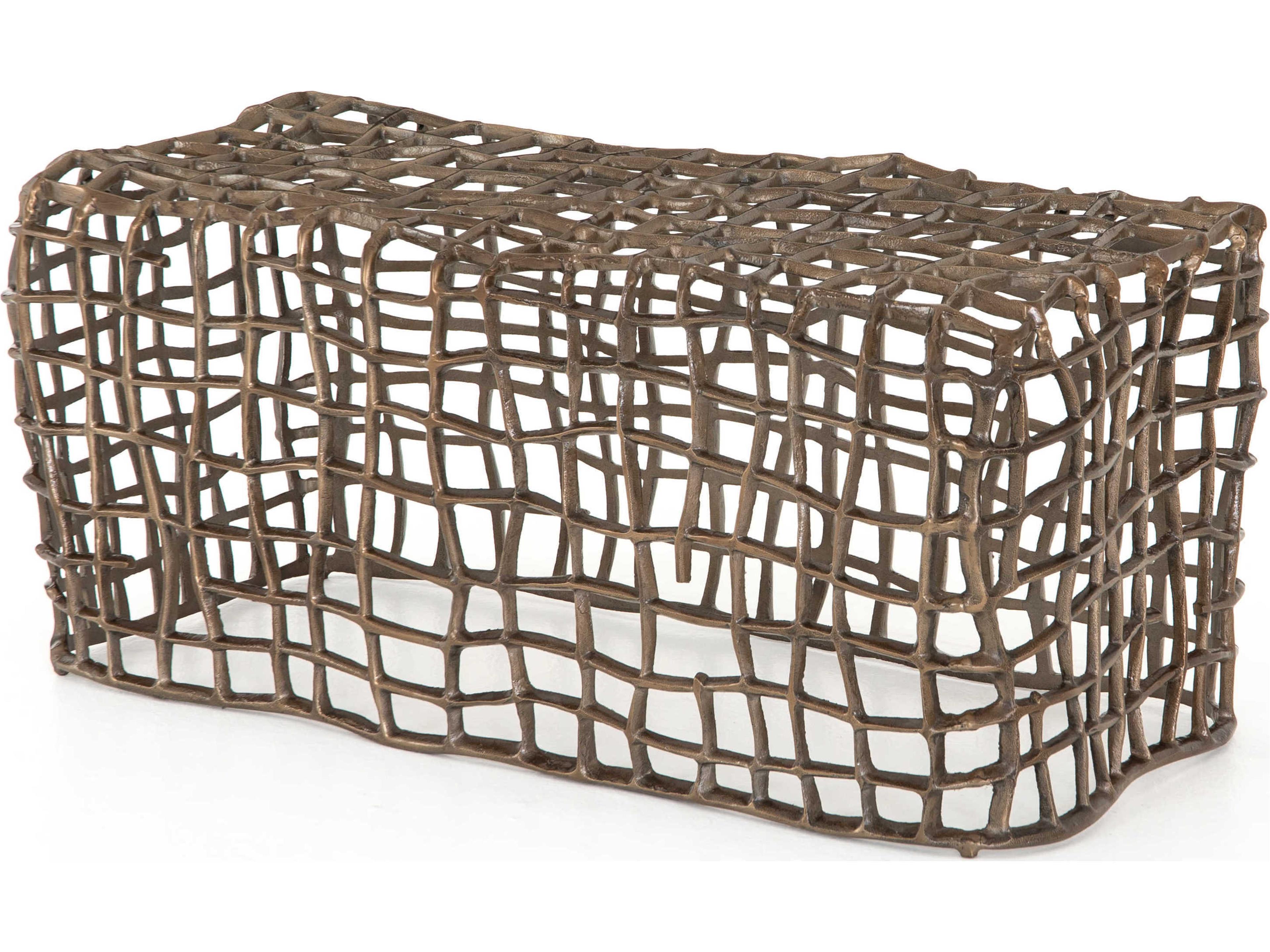 Marlow Aged Bronze Accent Bench