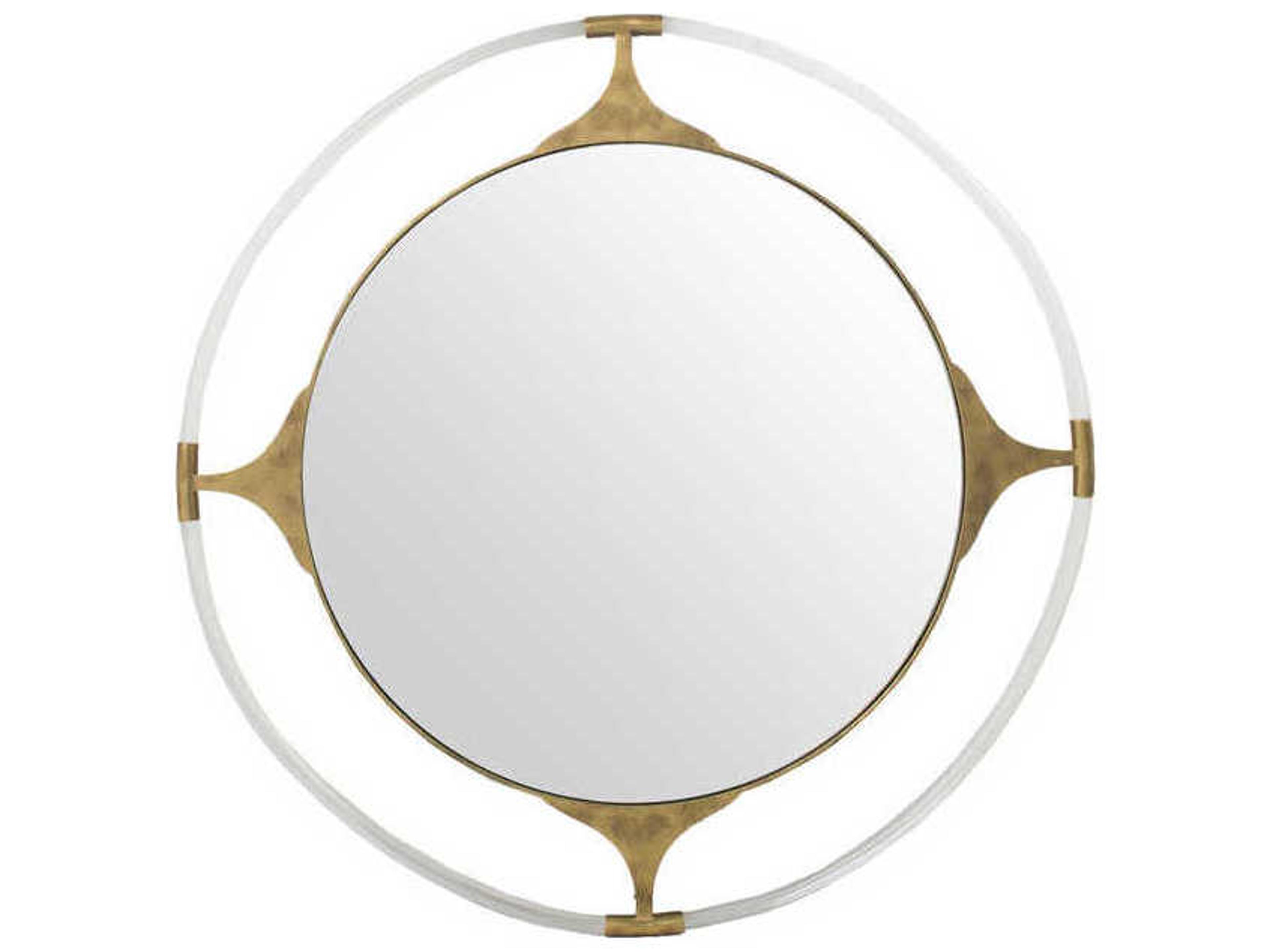 Gabby Callisto Gilded Gold & Clear Acrylic Round Wall Mirror