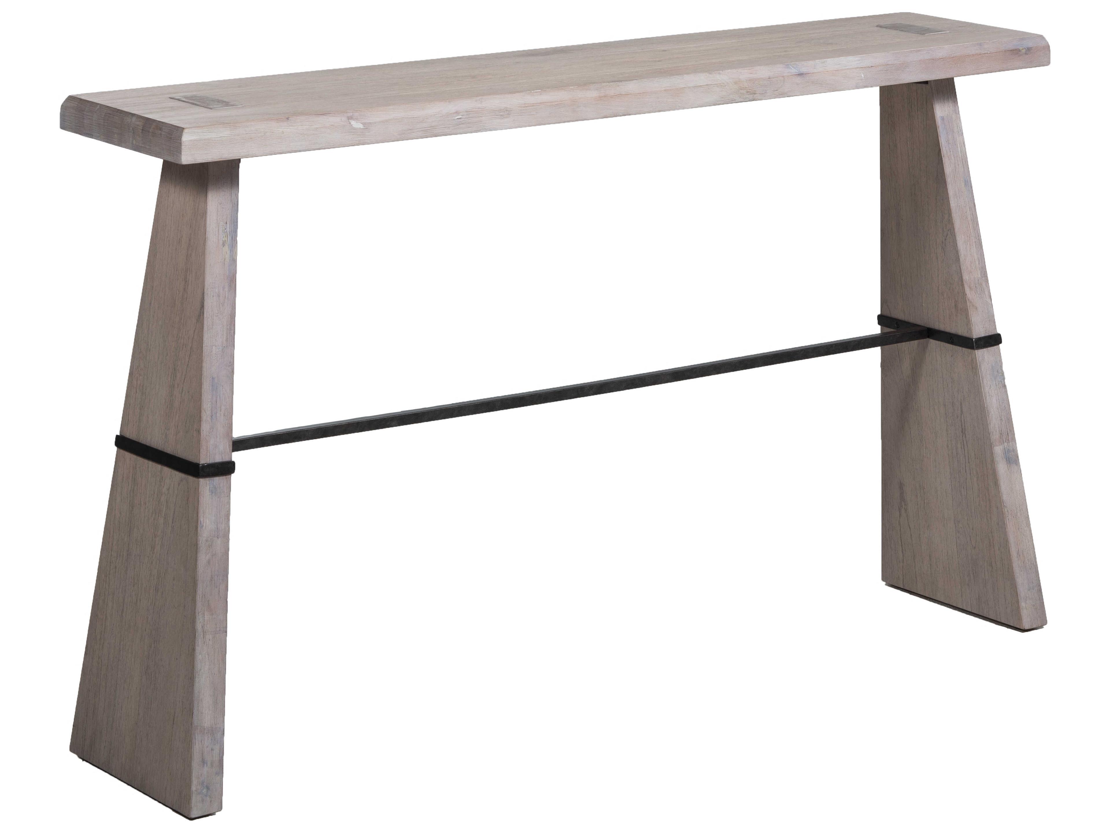 Gabby Havana Rectangular Wood Sesame White Brass Console Table
