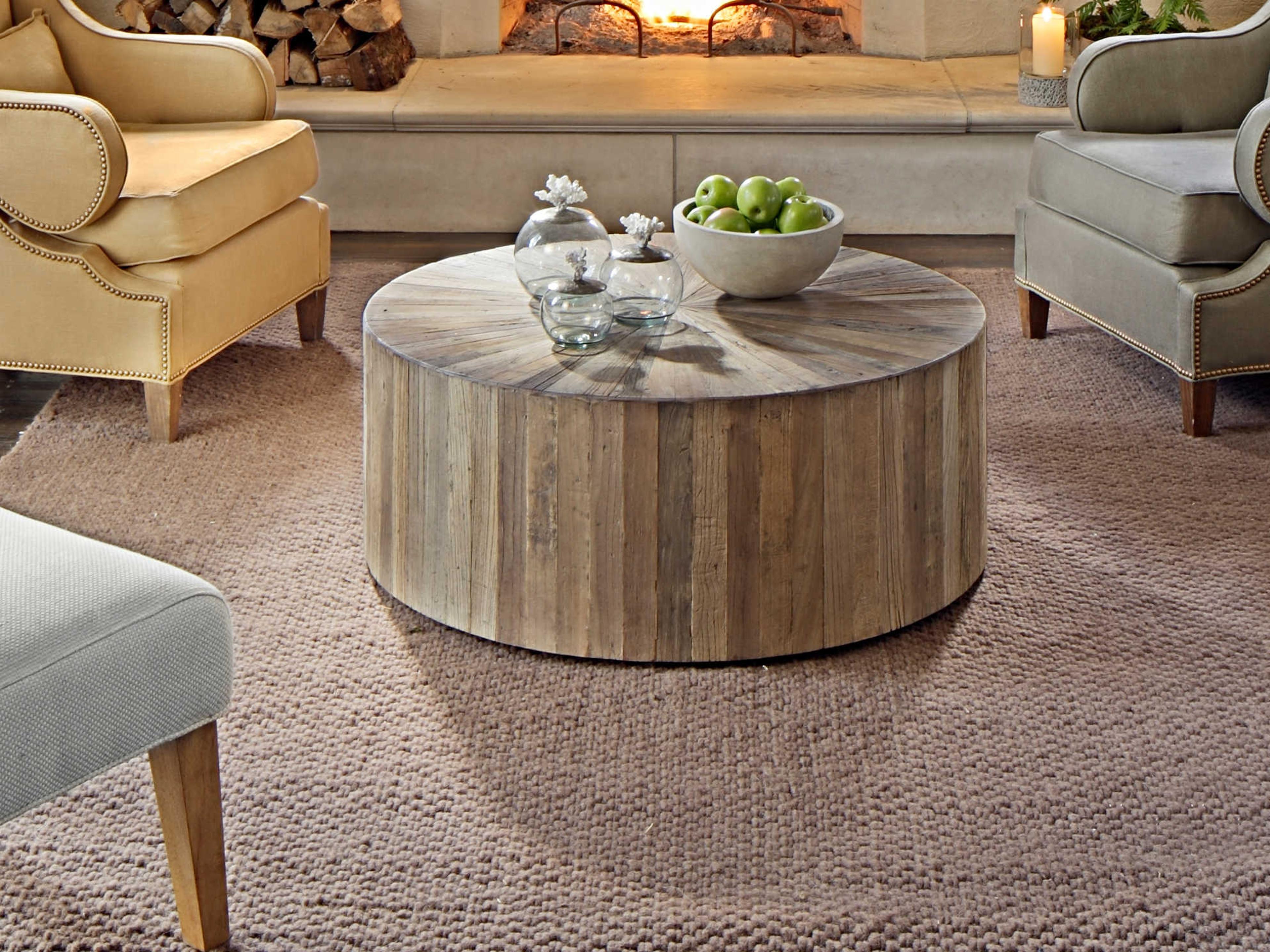 Gabby Cyrano Natural Elm 39" Round Wood Coffee Table