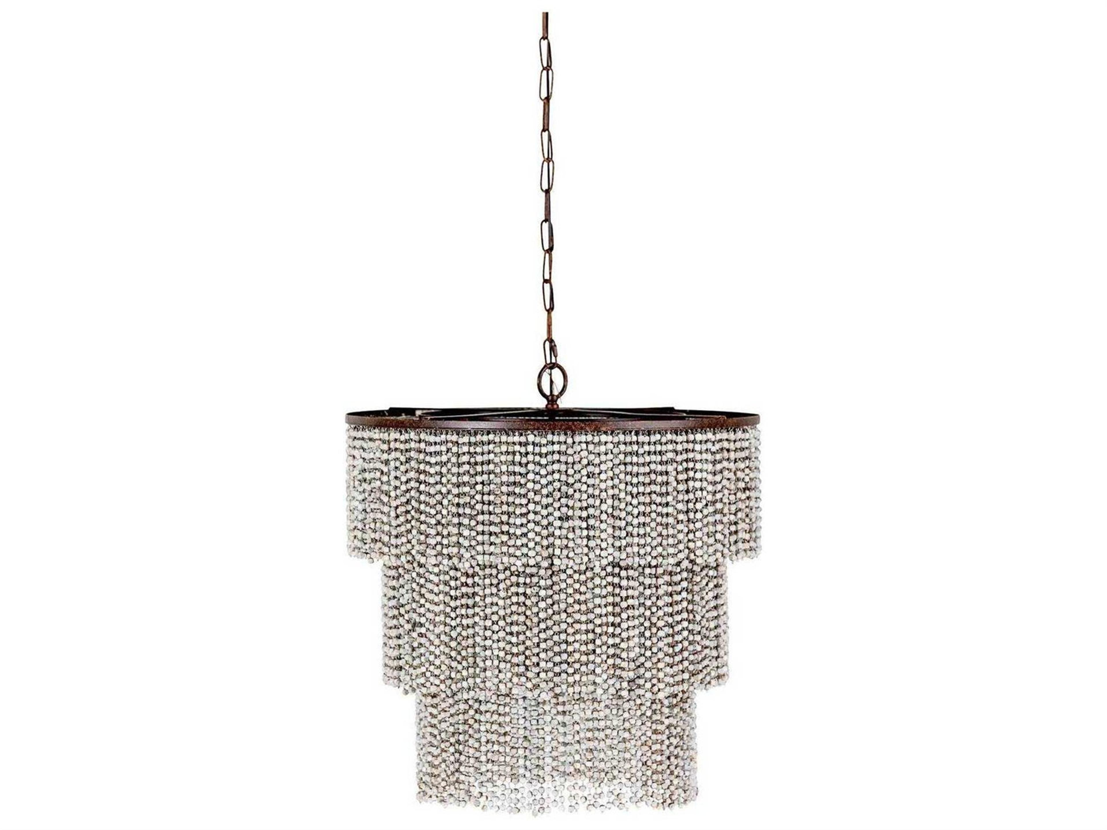 Etienne 4-Light Dusty Slate & Venetian Rust Brown Candelabra Tiered Chandelier