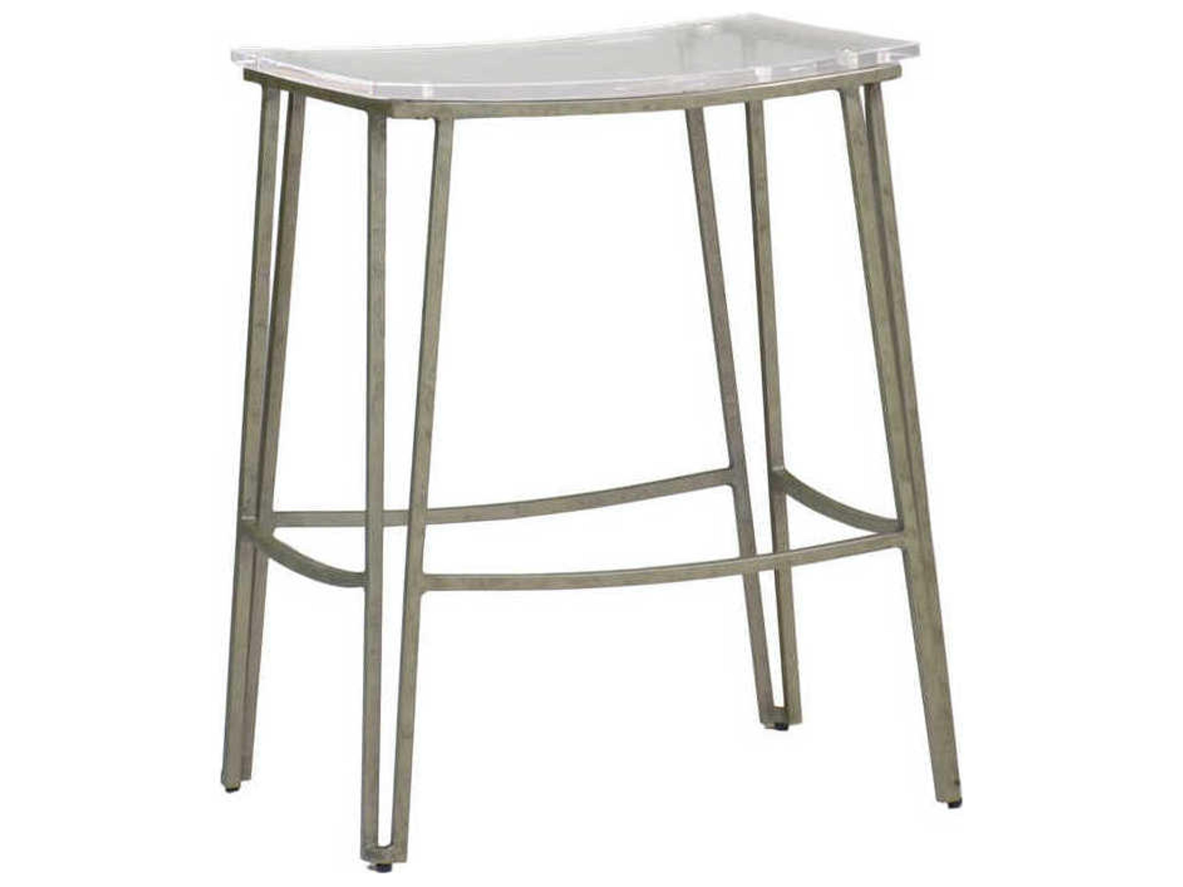 Gabby Pierce Clear Acrylic & Antique Silver Counter Stool