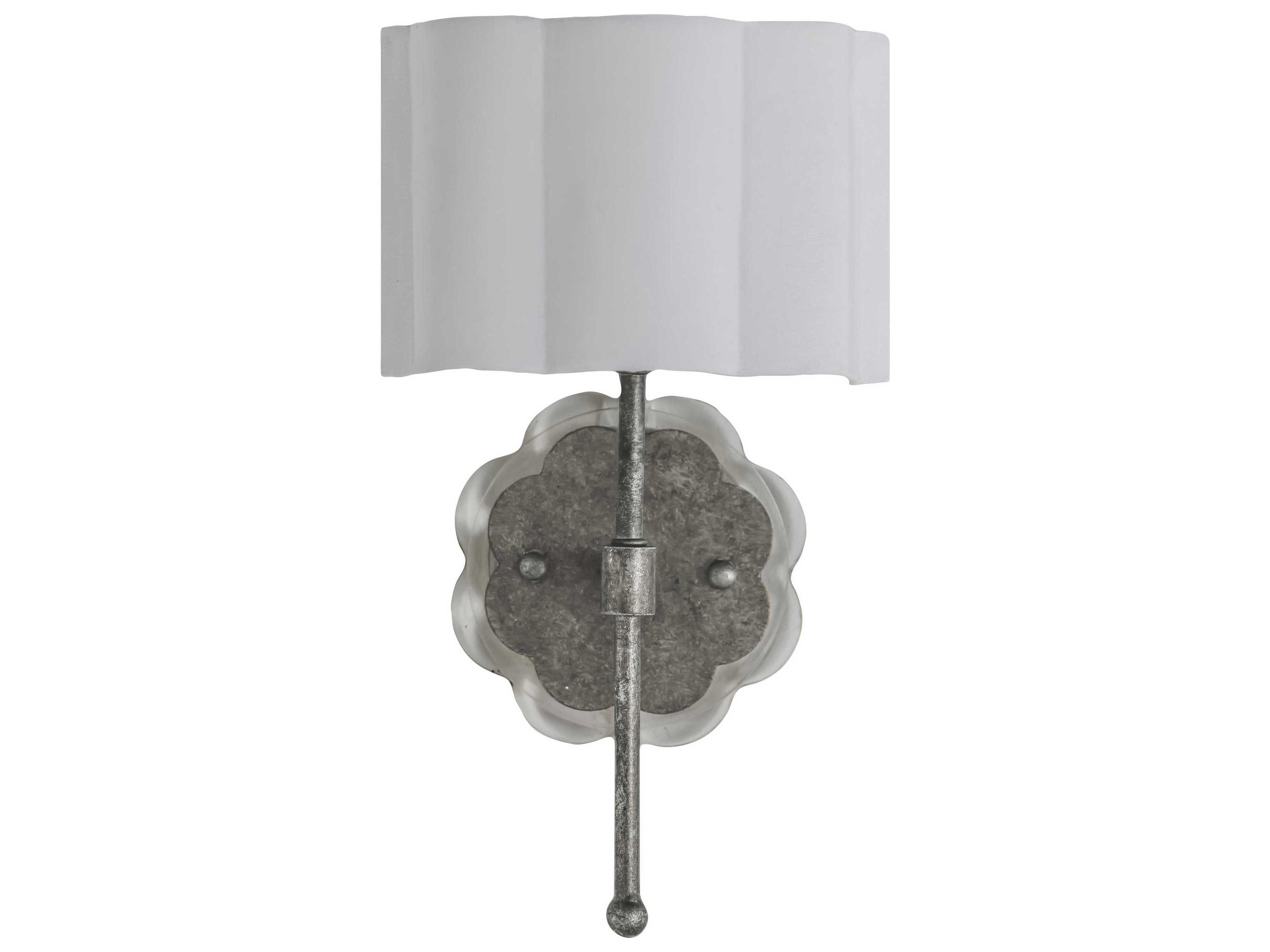 Shirley 1-Light Champagne Silver With Acrylic Wall Sconce