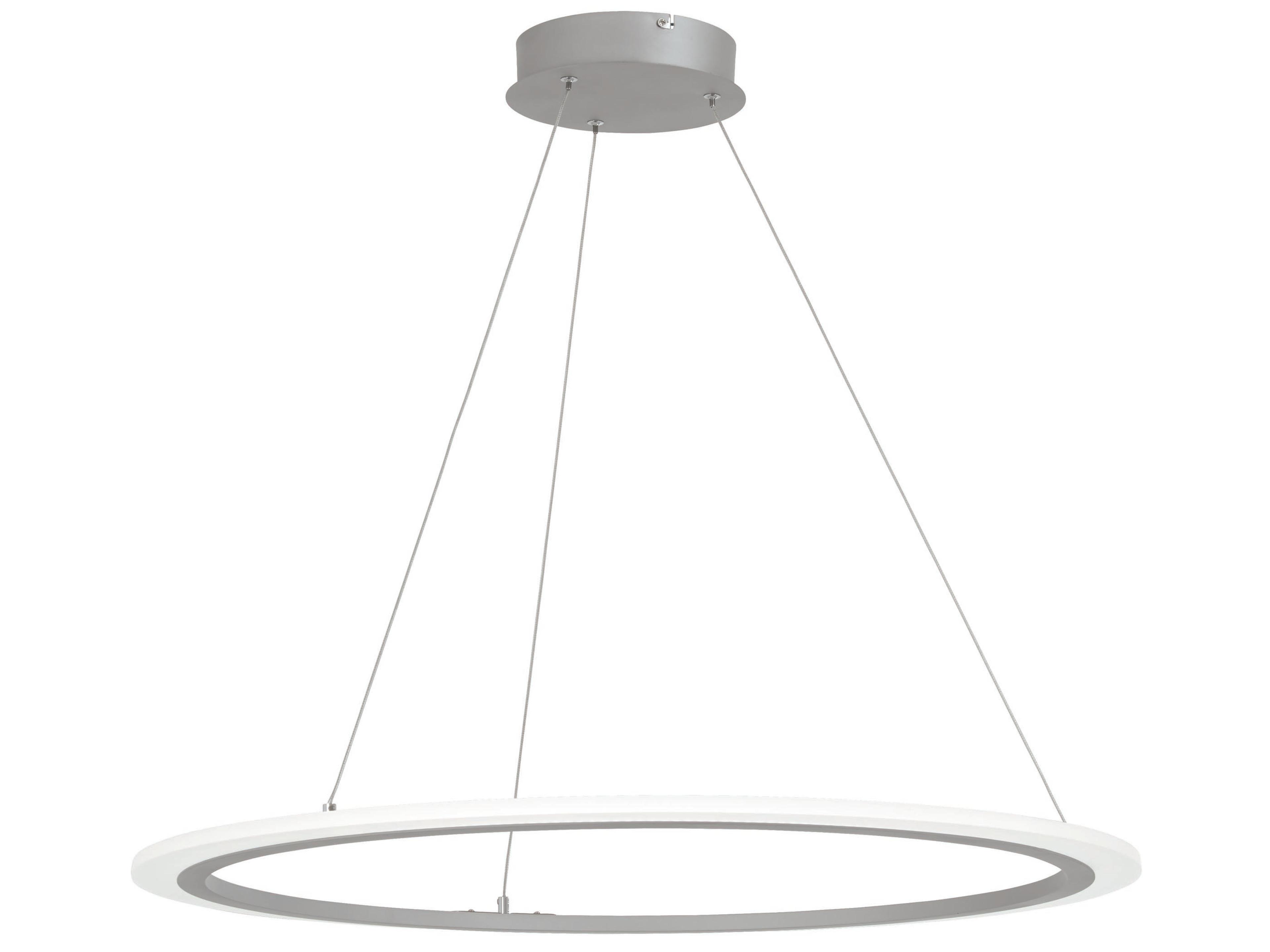 George Kovacs Discovery 1-Light Silver LED Linear Round Pendant