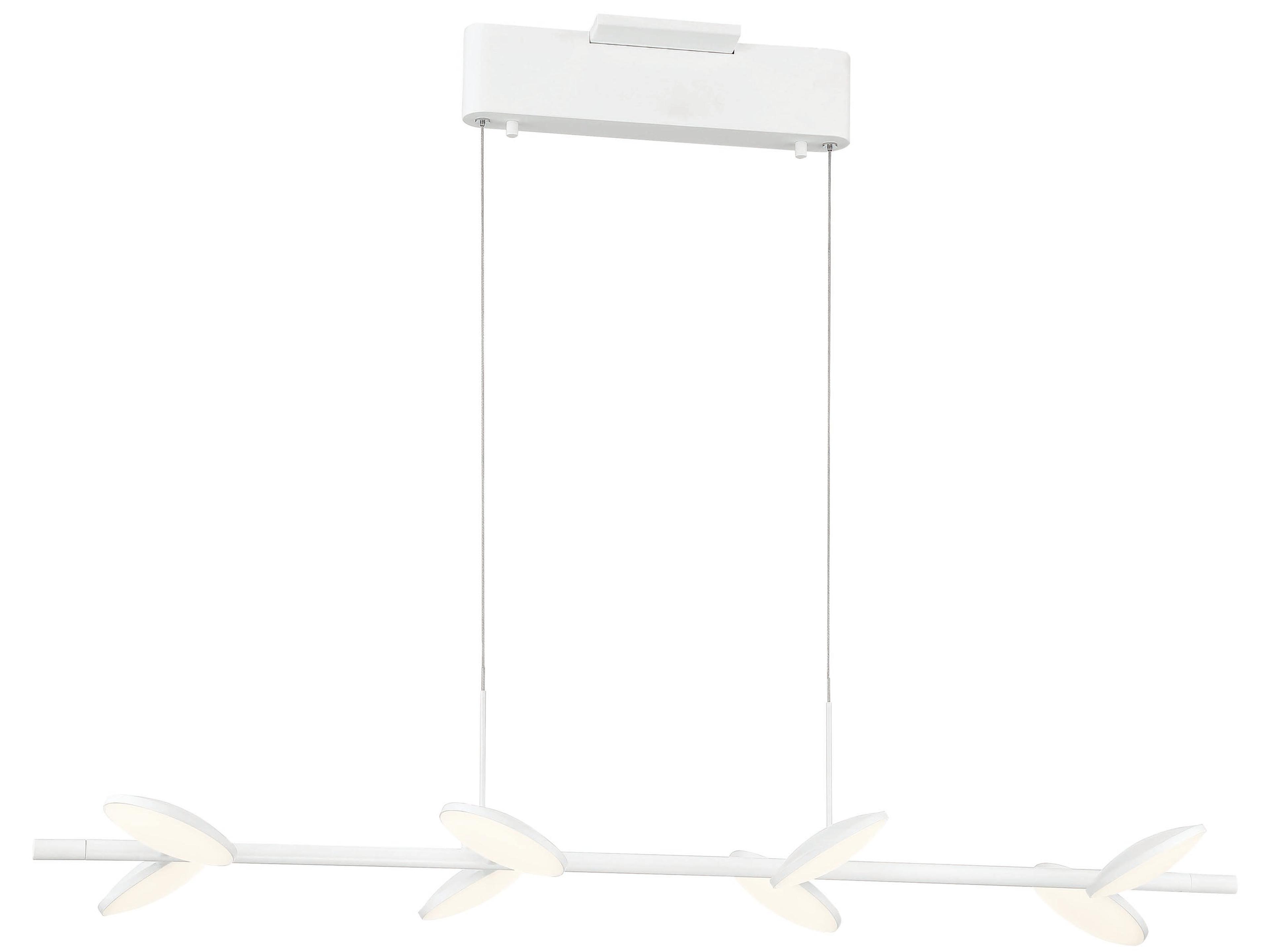 Eyespy 8-Light Matte White LED Linear Island Pendant