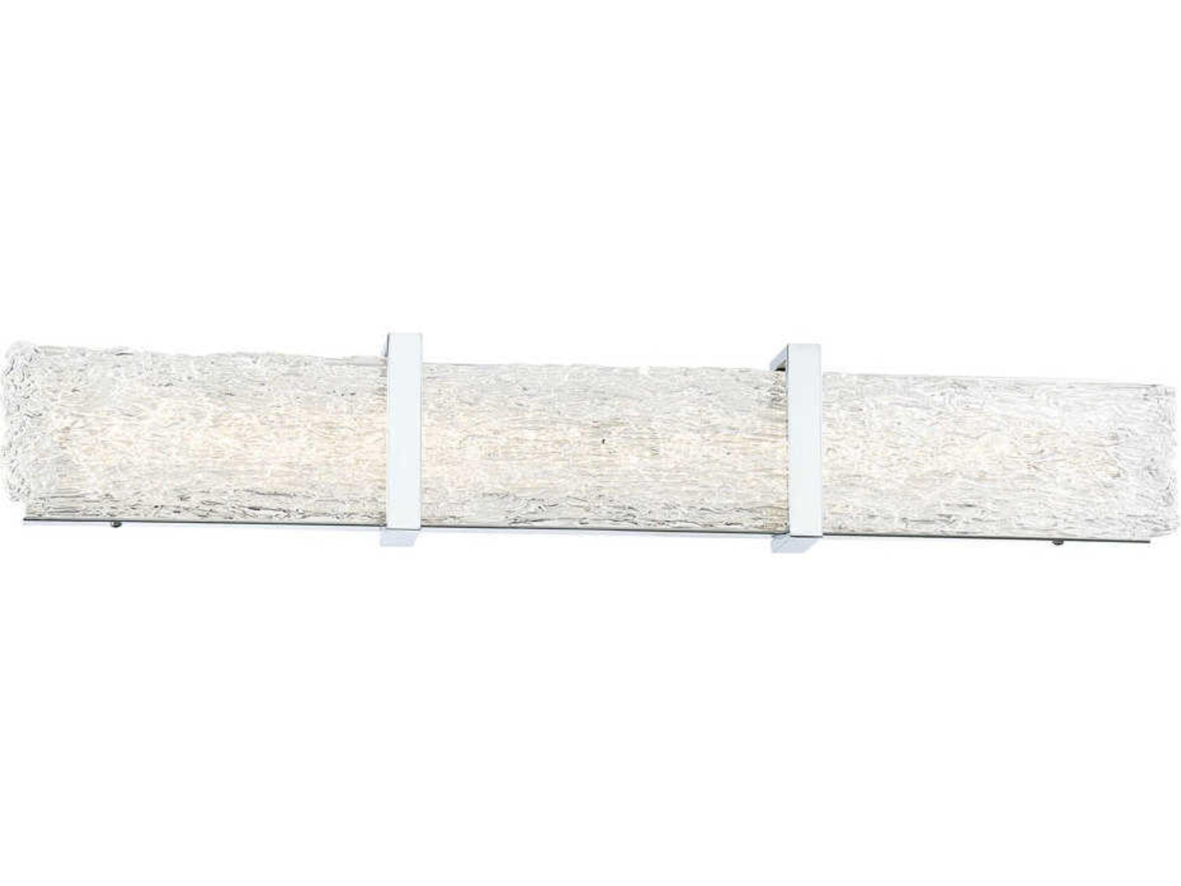 Forest Ice Ii 1-Light Chrome Glass LED Vanity Light