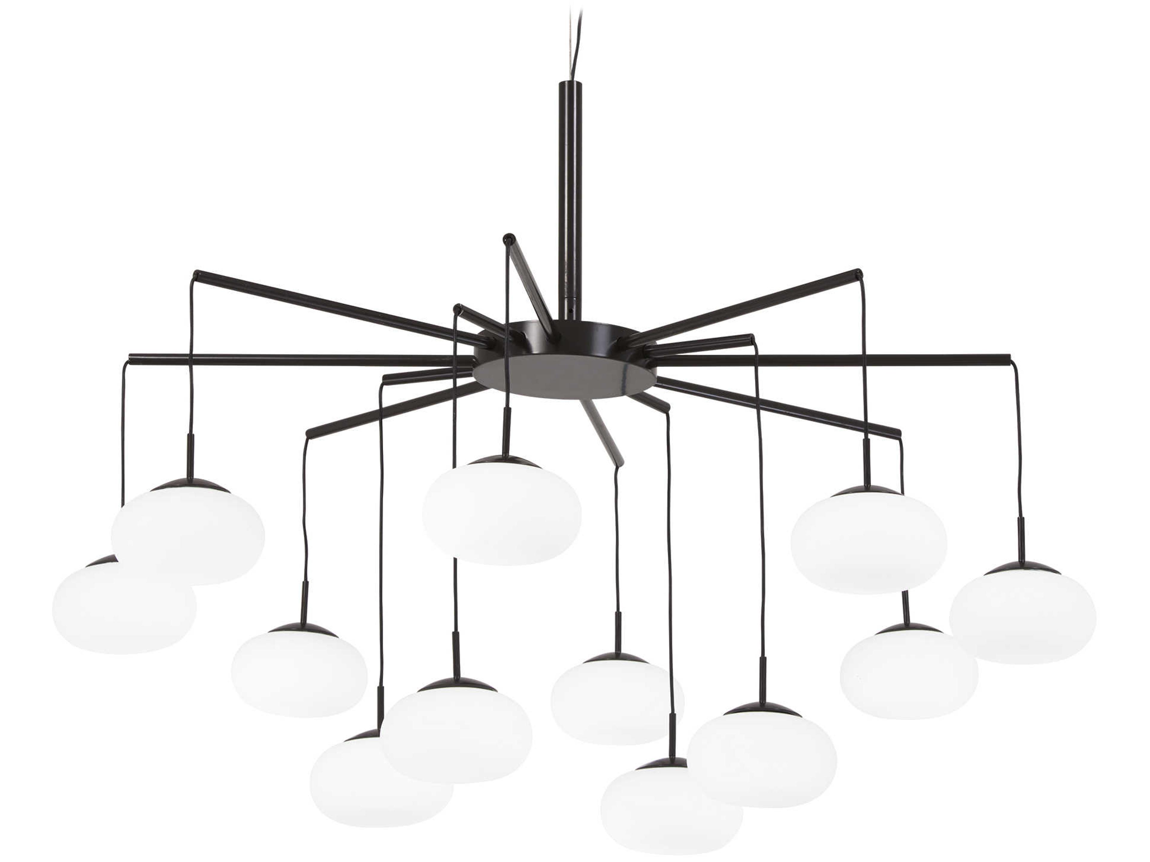 Georges Web 12-Light Bronze Gold Dust Glass LED Globe Chandelier