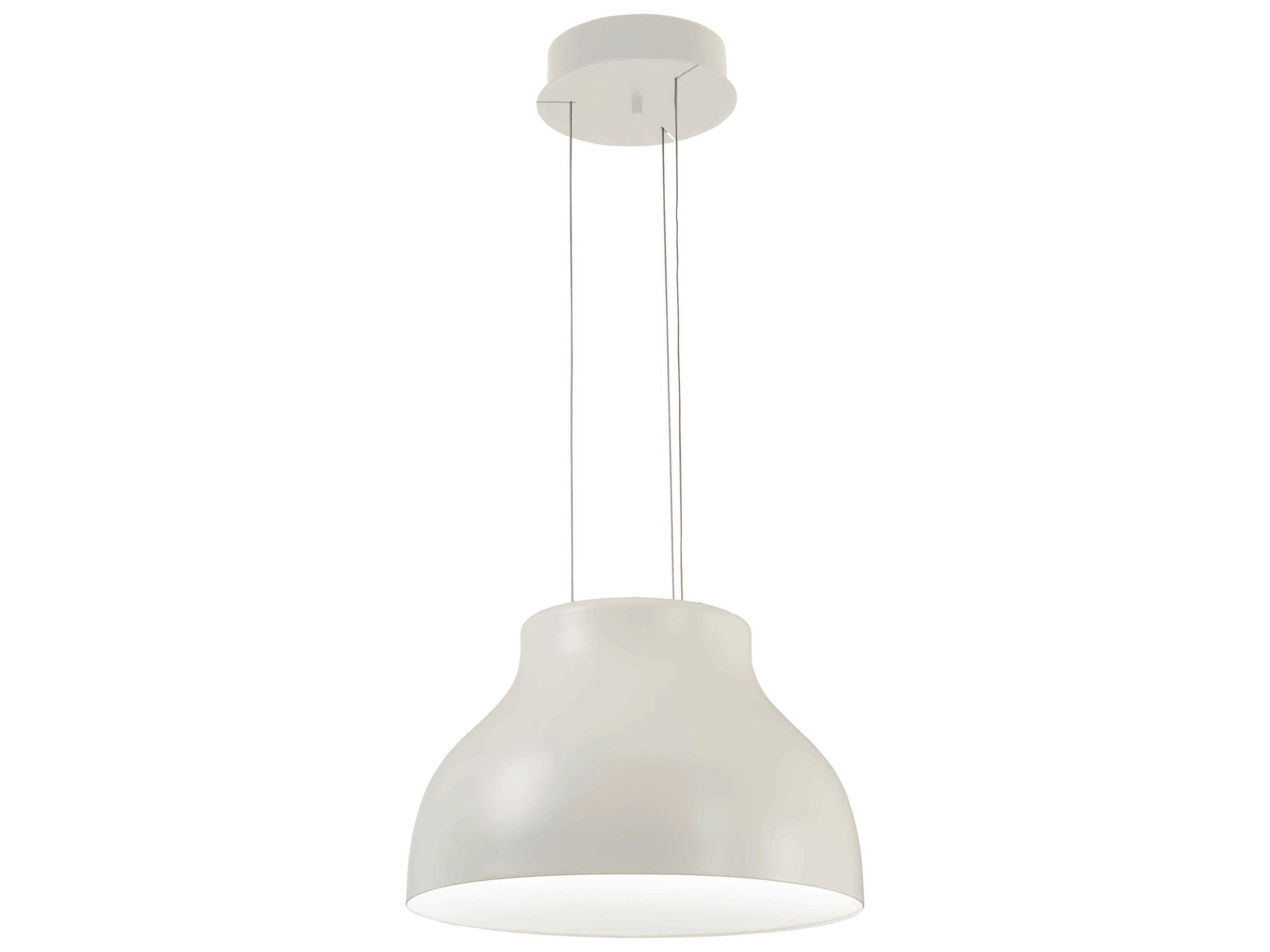 Kettle Up 1-Light Matte White LED Bowl Pendant