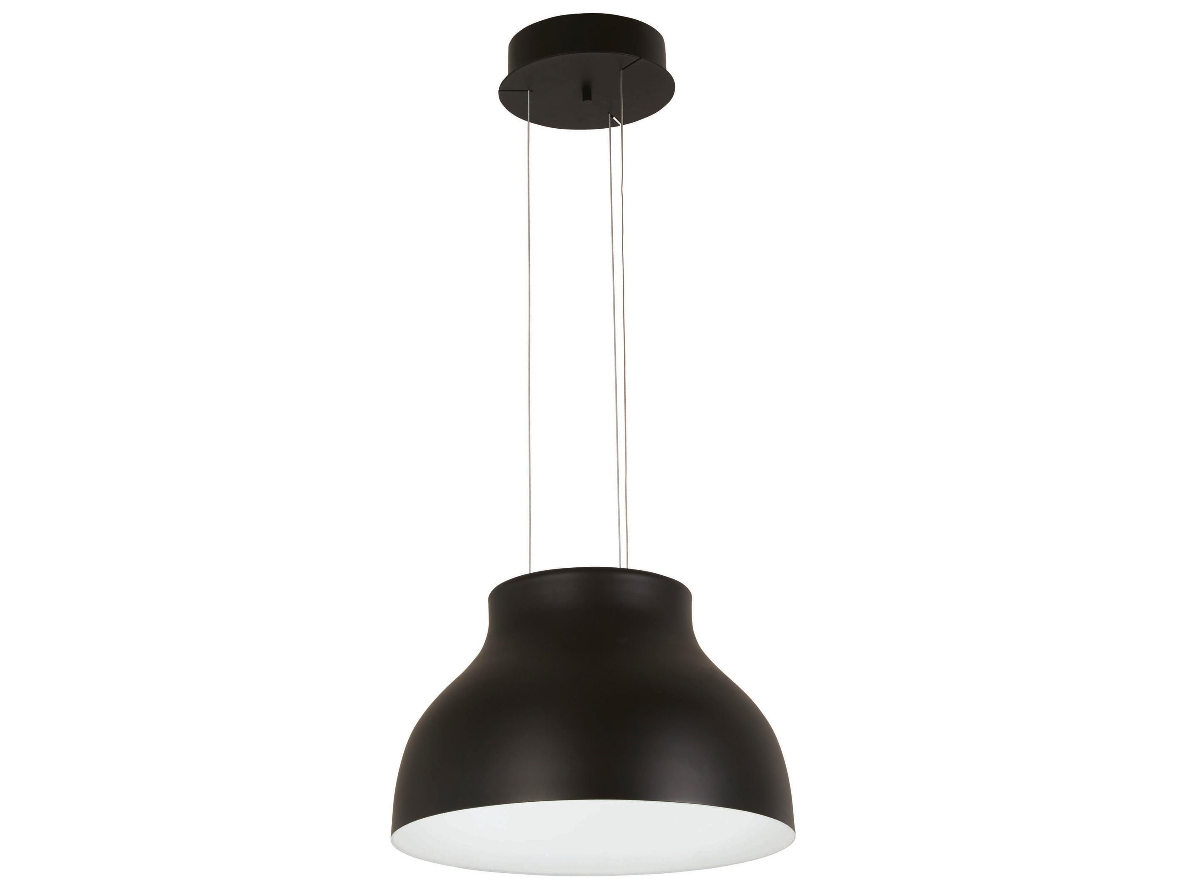 Kettle Up 1-Light Matte Black LED Bowl Pendant