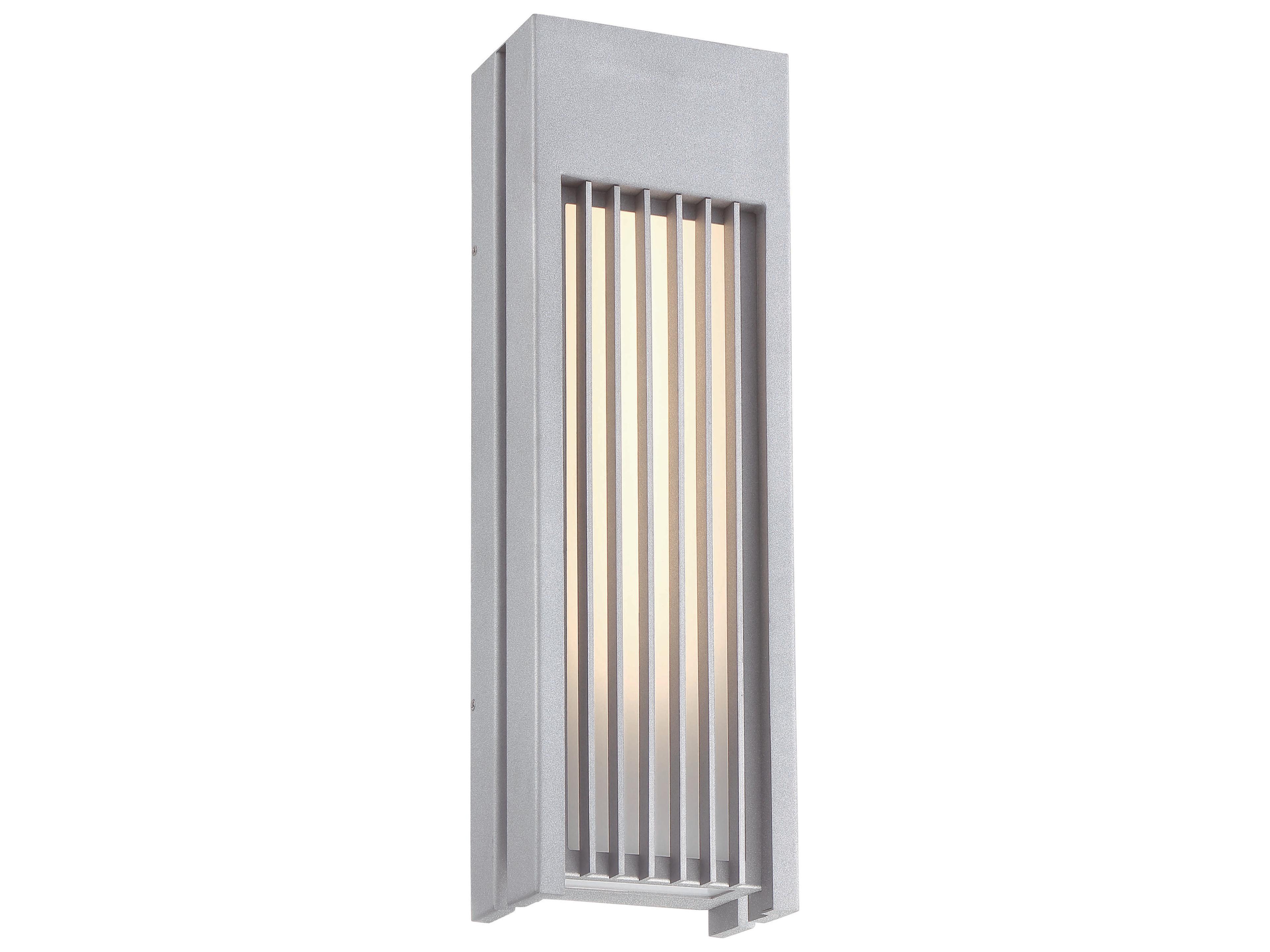 Midrise Outdoor LED Wall Sconce in Sand Silver